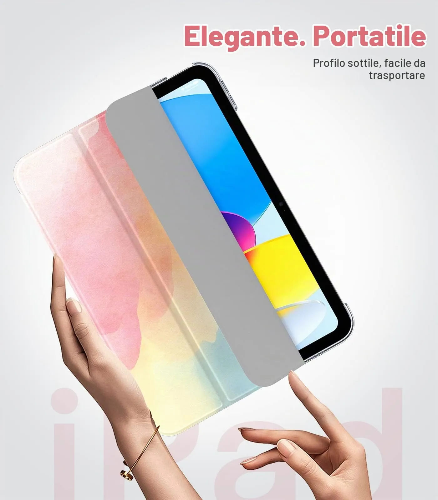TiMOVO Cover per iPad 11" (A16) e iPad 10 Gen 10,9", Arcobaleno - immagine 8