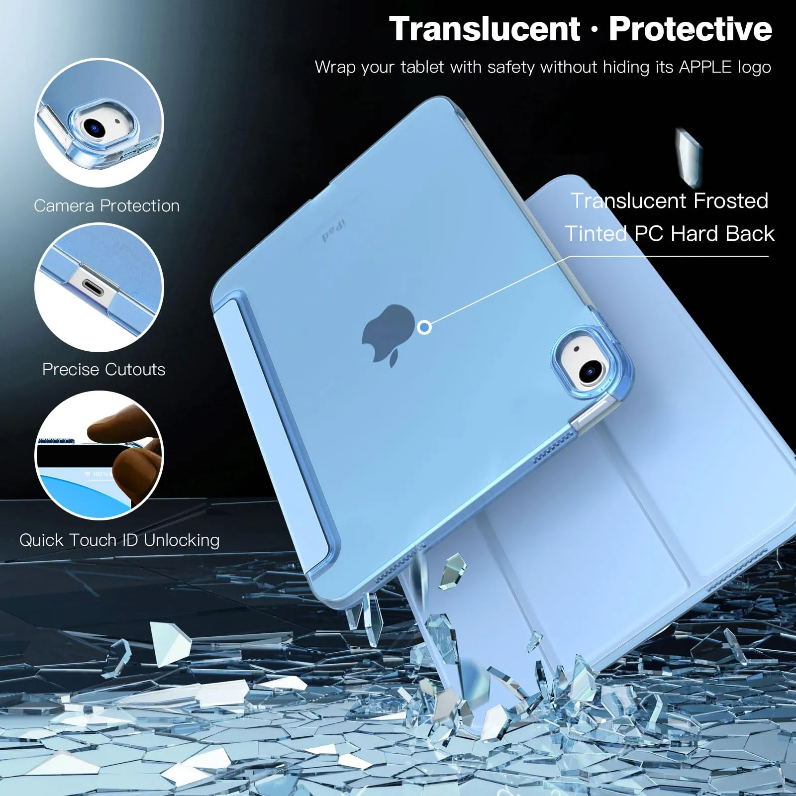 TiMOVO Custodia per iPad 11ª Gen 11" (2025) / iPad 10ª Gen 10,9" (2022), Azzurro Cielo - immagine 4