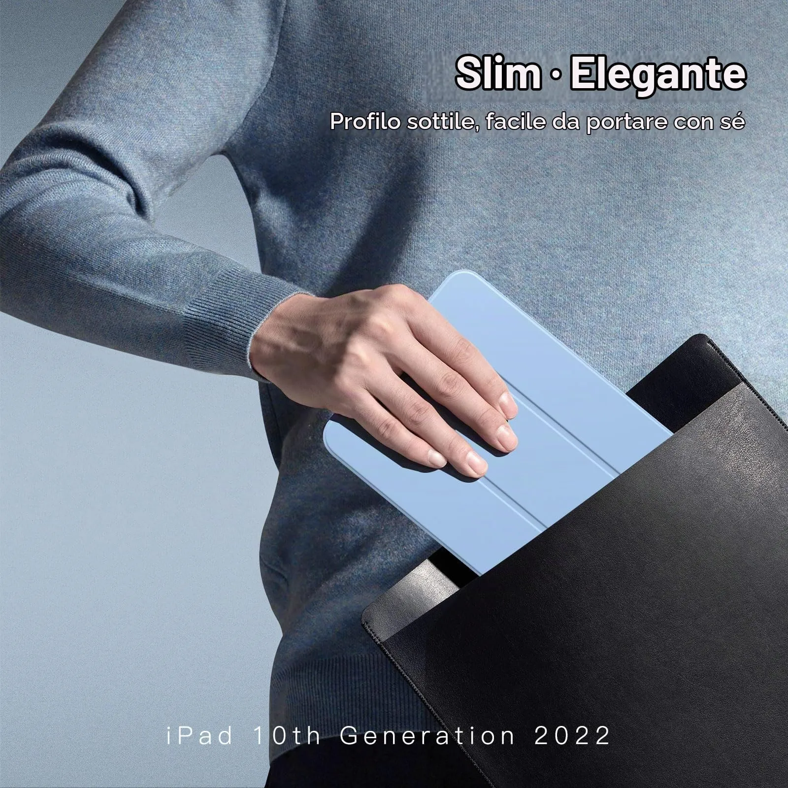 TiMOVO Custodia per iPad 11ª Gen 11" (2025) / iPad 10ª Gen 10,9" (2022), Azzurro Cielo - immagine 7
