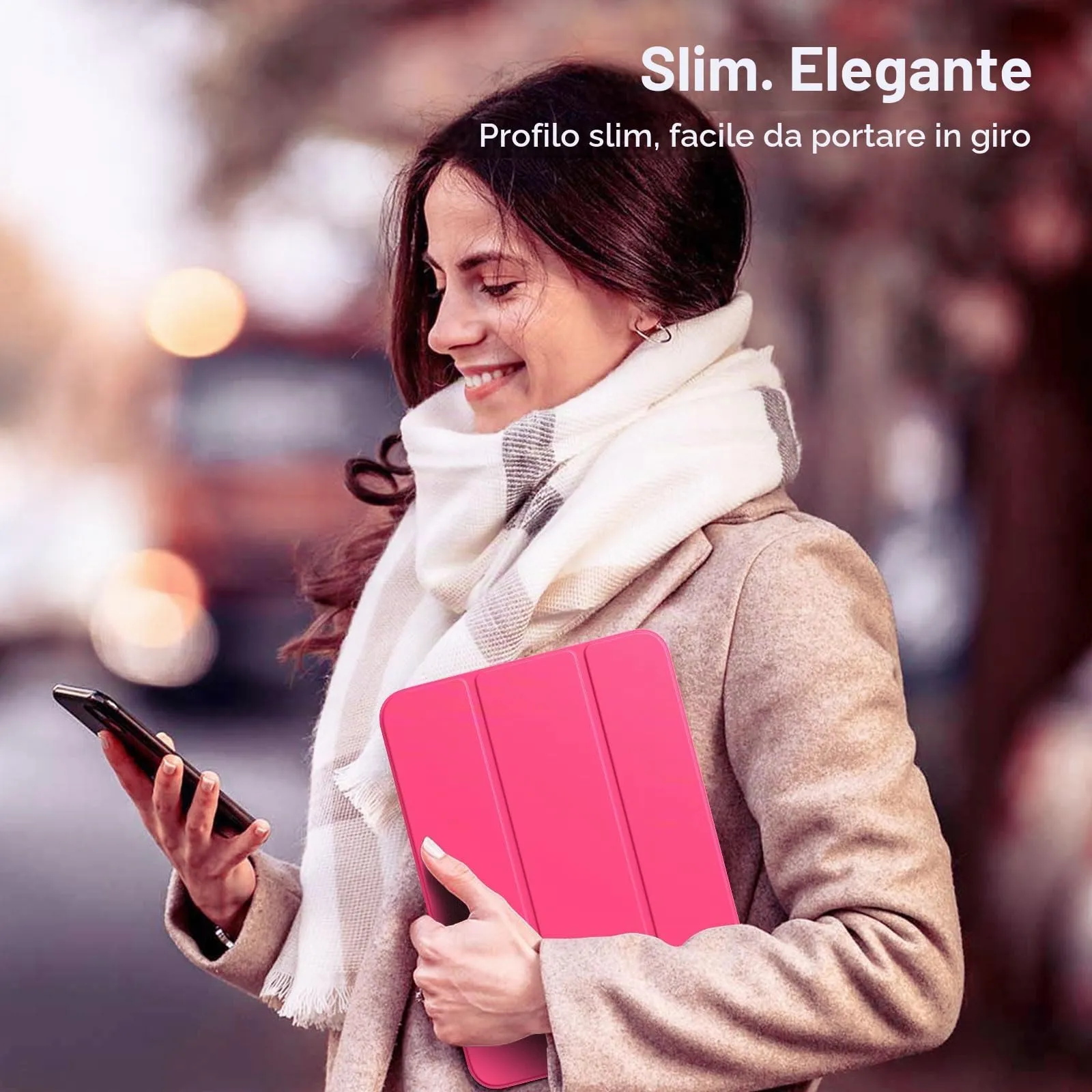 TiMOVO Cover per iPad 11ª Gen 11" (A3354 A3355 A3356) e iPad 10ª Gen 10,9" (A2696 A2757 A2777 A3162), Rosa Brillante - immagine 6