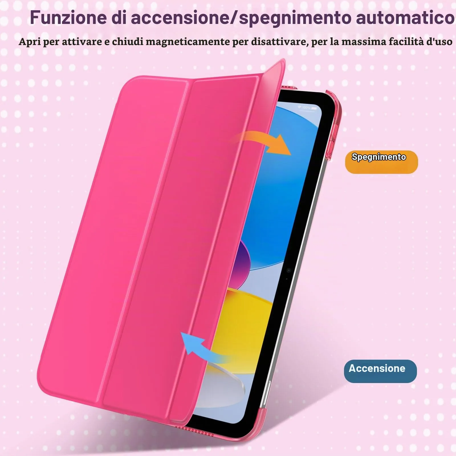 TiMOVO Cover per iPad 11ª Gen 11" (A3354 A3355 A3356) e iPad 10ª Gen 10,9" (A2696 A2757 A2777 A3162), Rosa Brillante - immagine 7