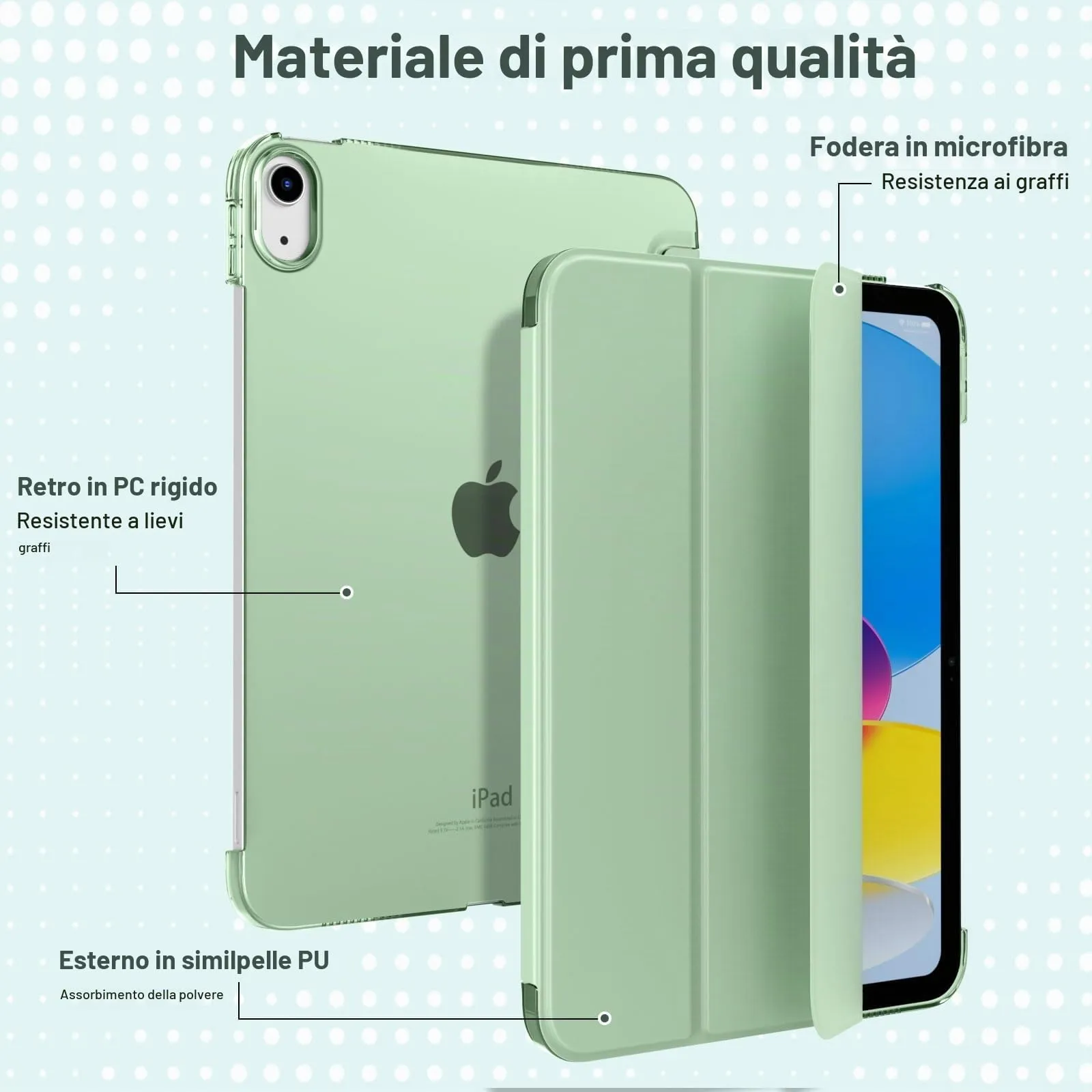 TiMOVO Cover per iPad 11" (A16) e iPad 10 Gen 10,9", Verde - immagine 3