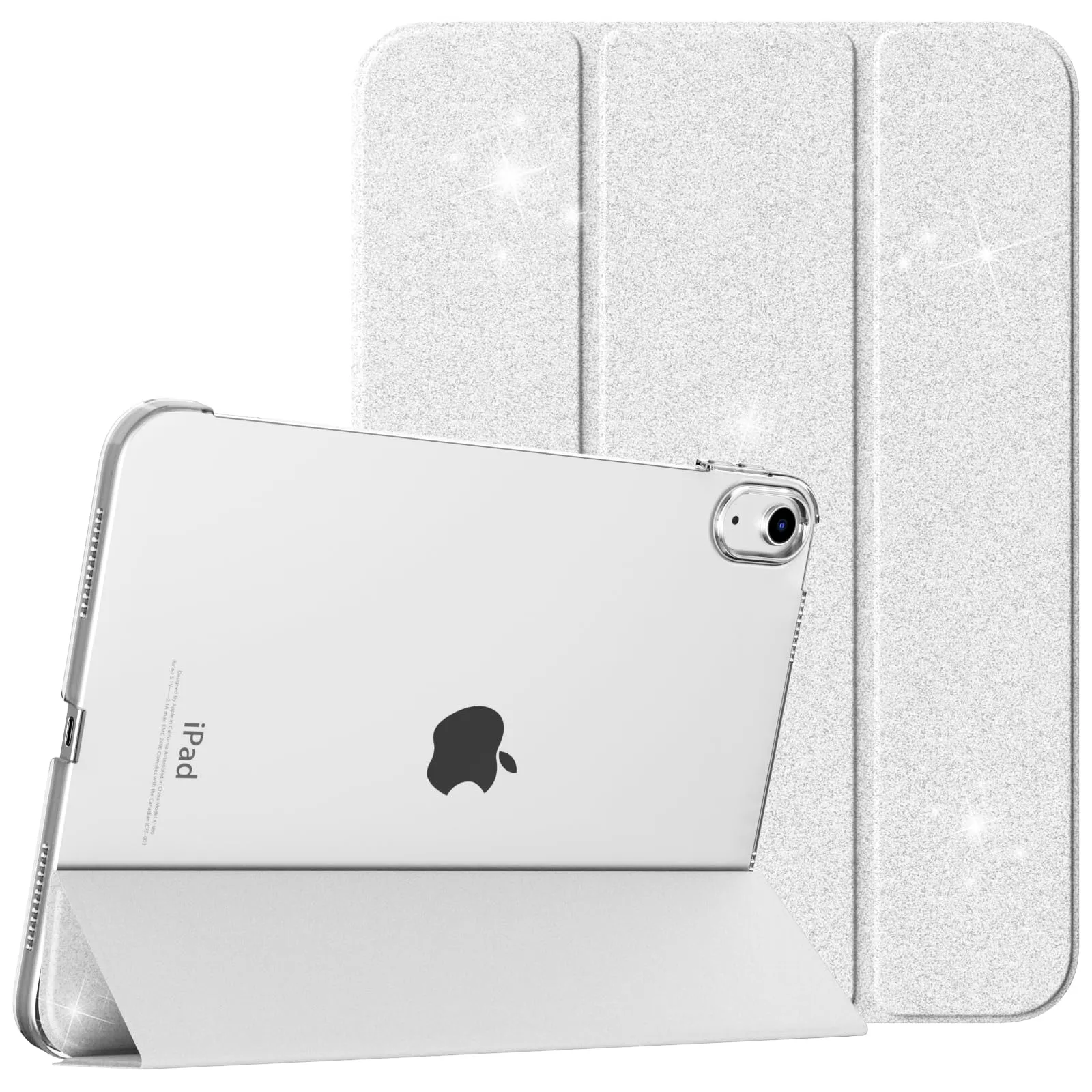 TiMOVO Cover per iPad 11ª Generazione 11" e iPad 10ª Generazione 10,9", Glitter Bianco - immagine 1