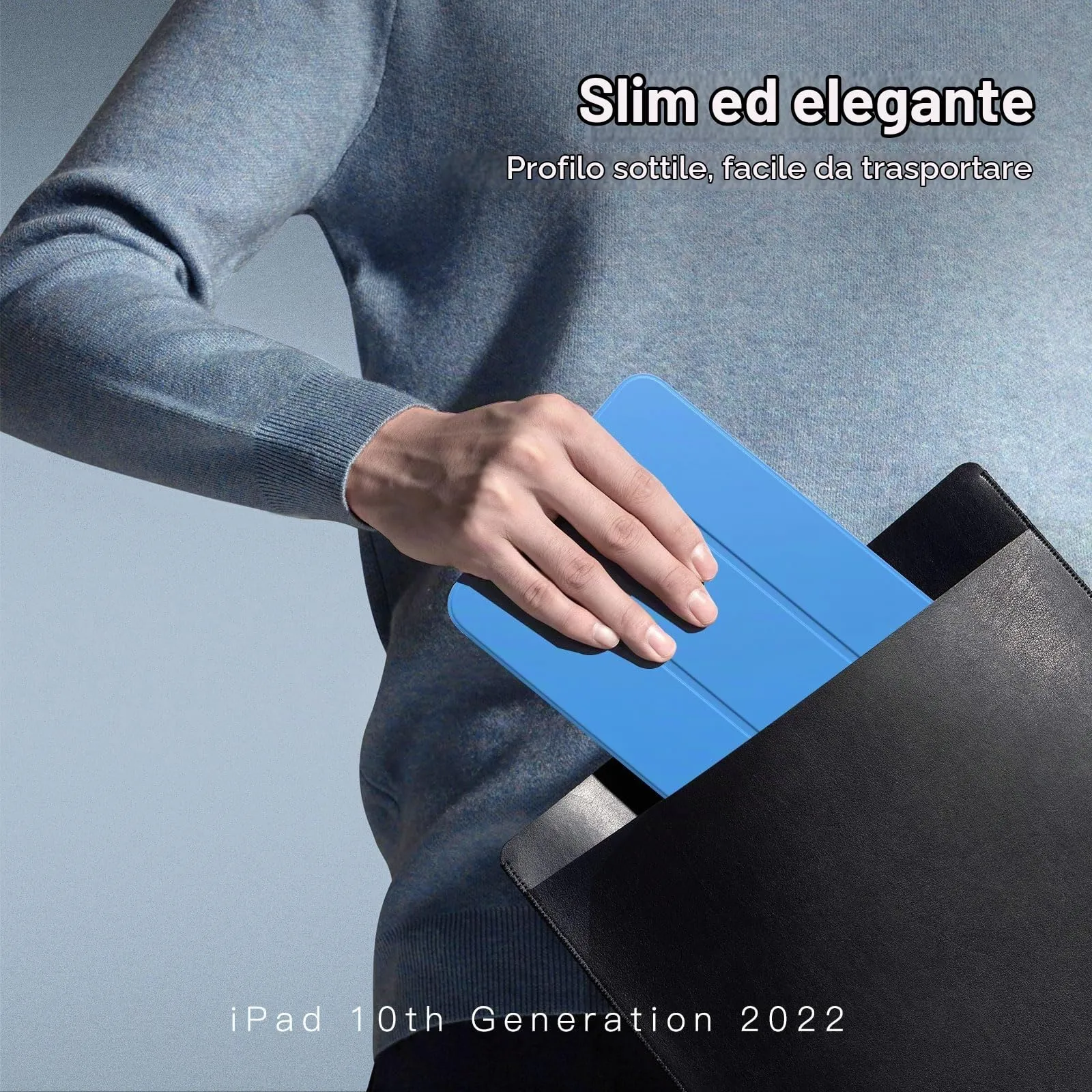 TiMOVO Cover per iPad 11ª Gen 11" (2025) e iPad 10ª Gen 10,9" (2022), Onda Blu - immagine 7