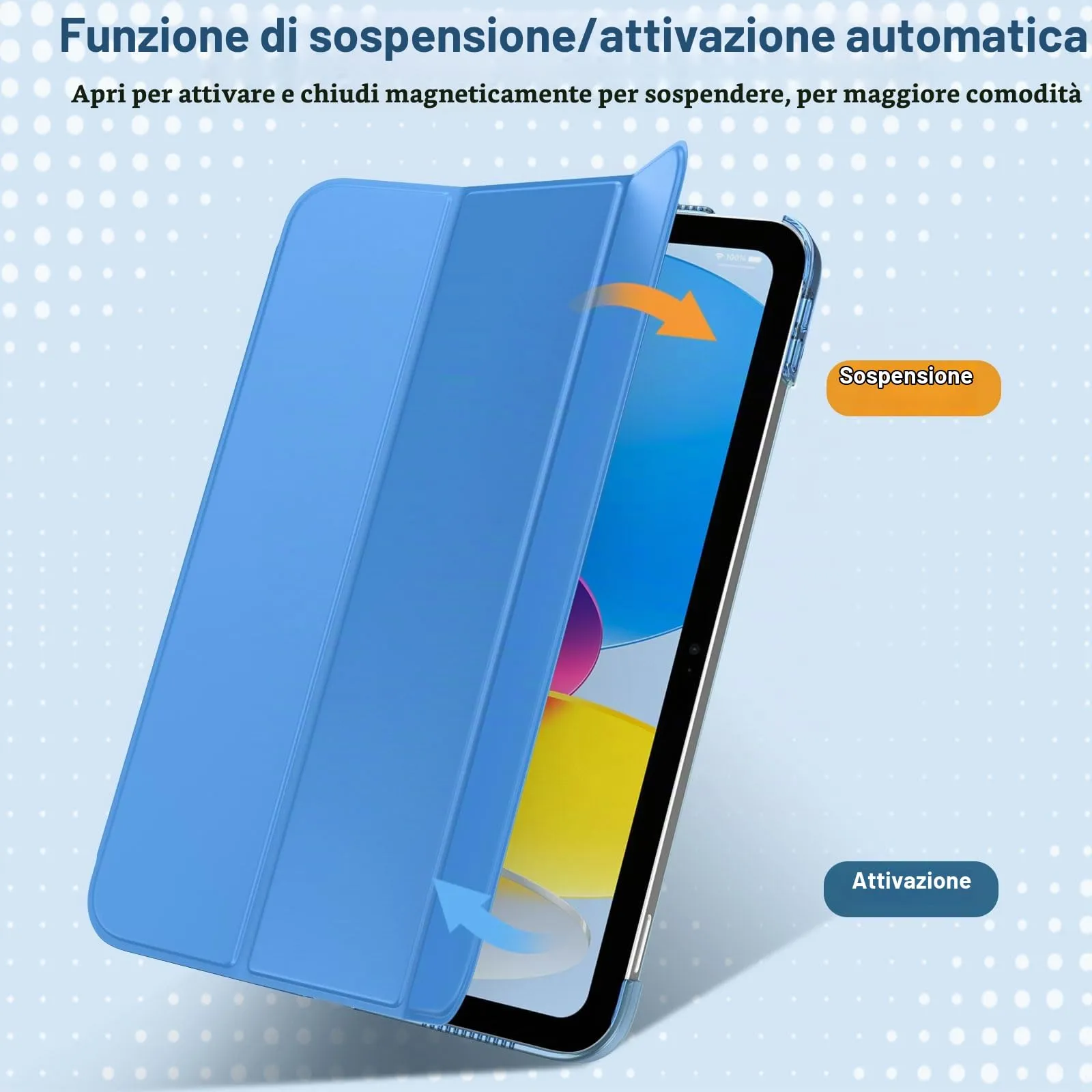 TiMOVO Cover per iPad 11ª Gen 11" (2025) e iPad 10ª Gen 10,9" (2022), Onda Blu - immagine 8