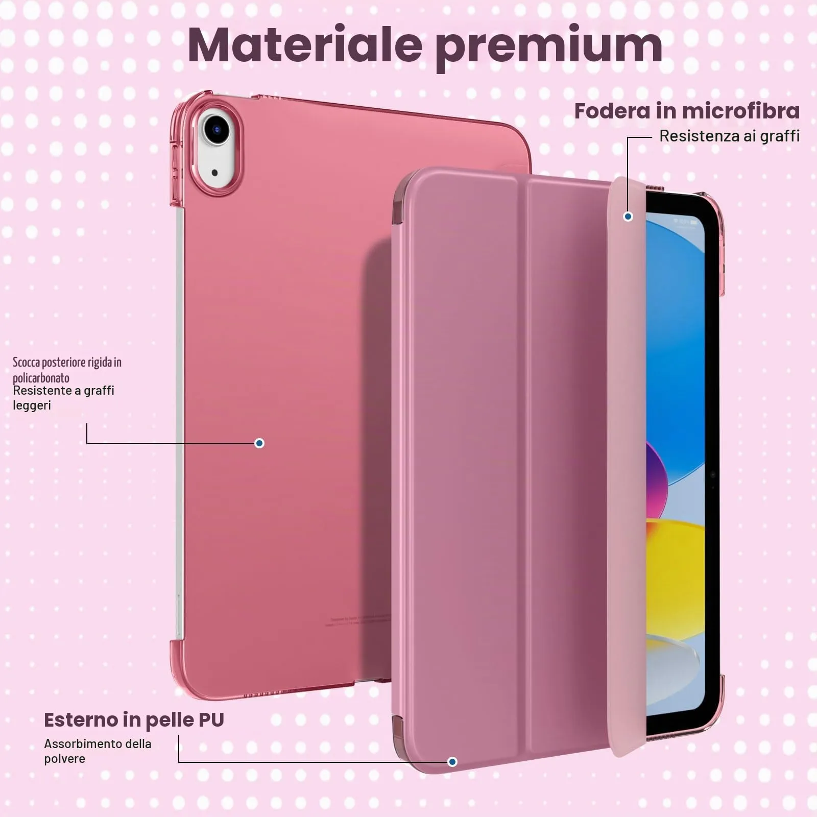 TiMOVO Cover per iPad 11ª Gen 11" / iPad 10ª Gen 10,9", Rosa Fondente - immagine 3