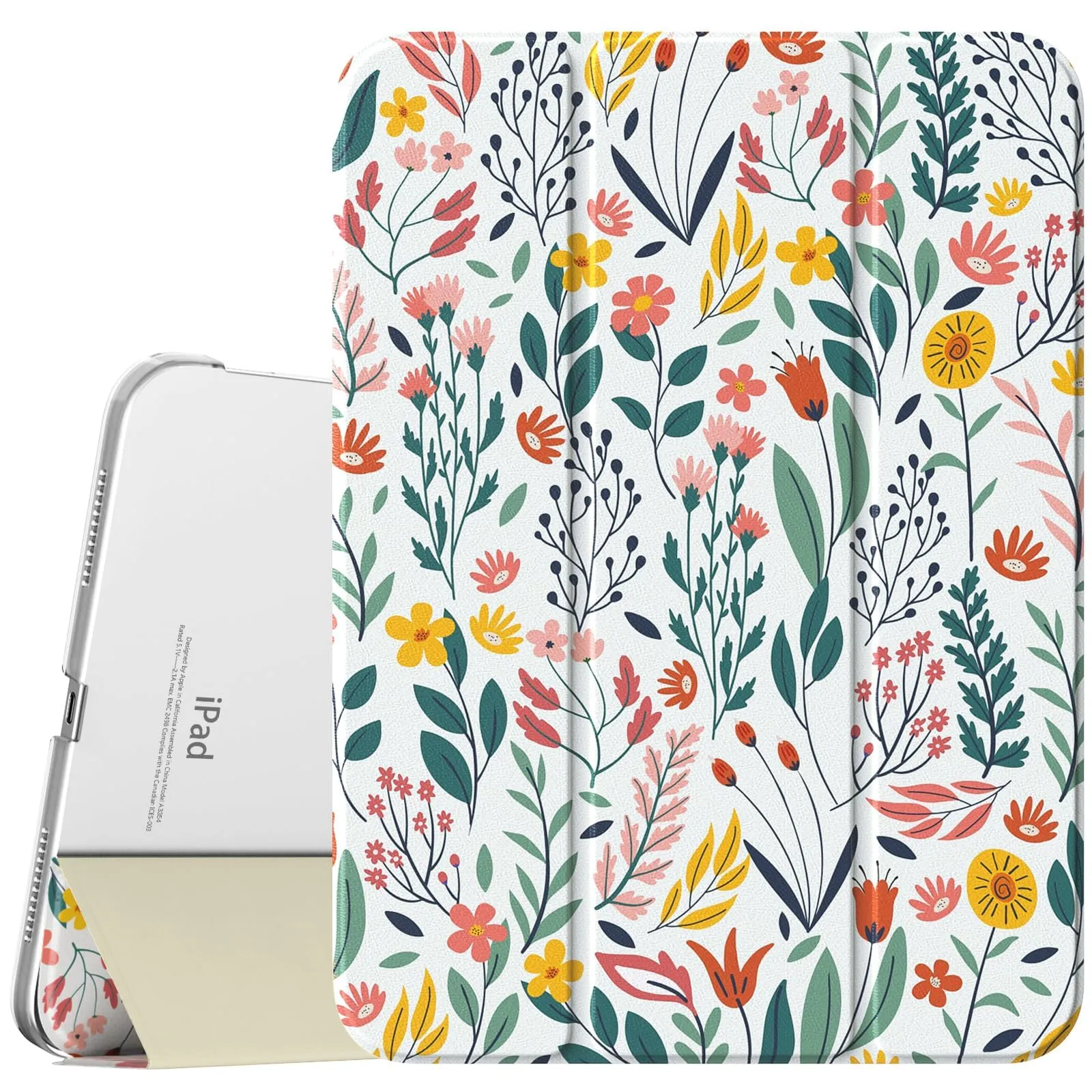 TiMOVO Cover per iPad 11ª Generazione 11" (A16) e iPad 10ª Generazione 10,9", Fiori - immagine 1