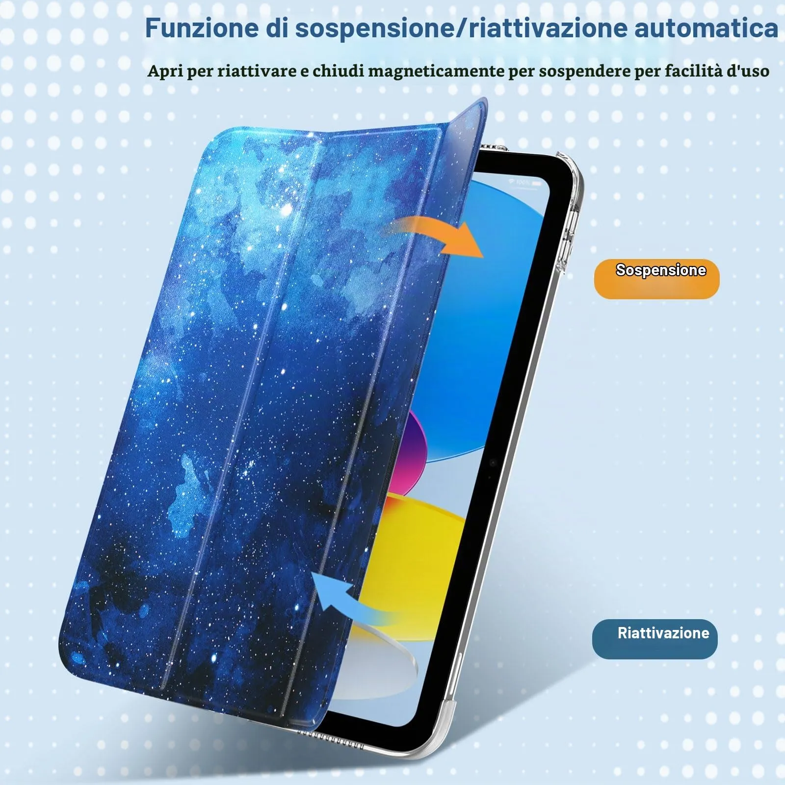 TiMOVO Cover for iPad A16 11" and iPad 10th Gen 10.9", CieloStellatoBlu - immagine 8