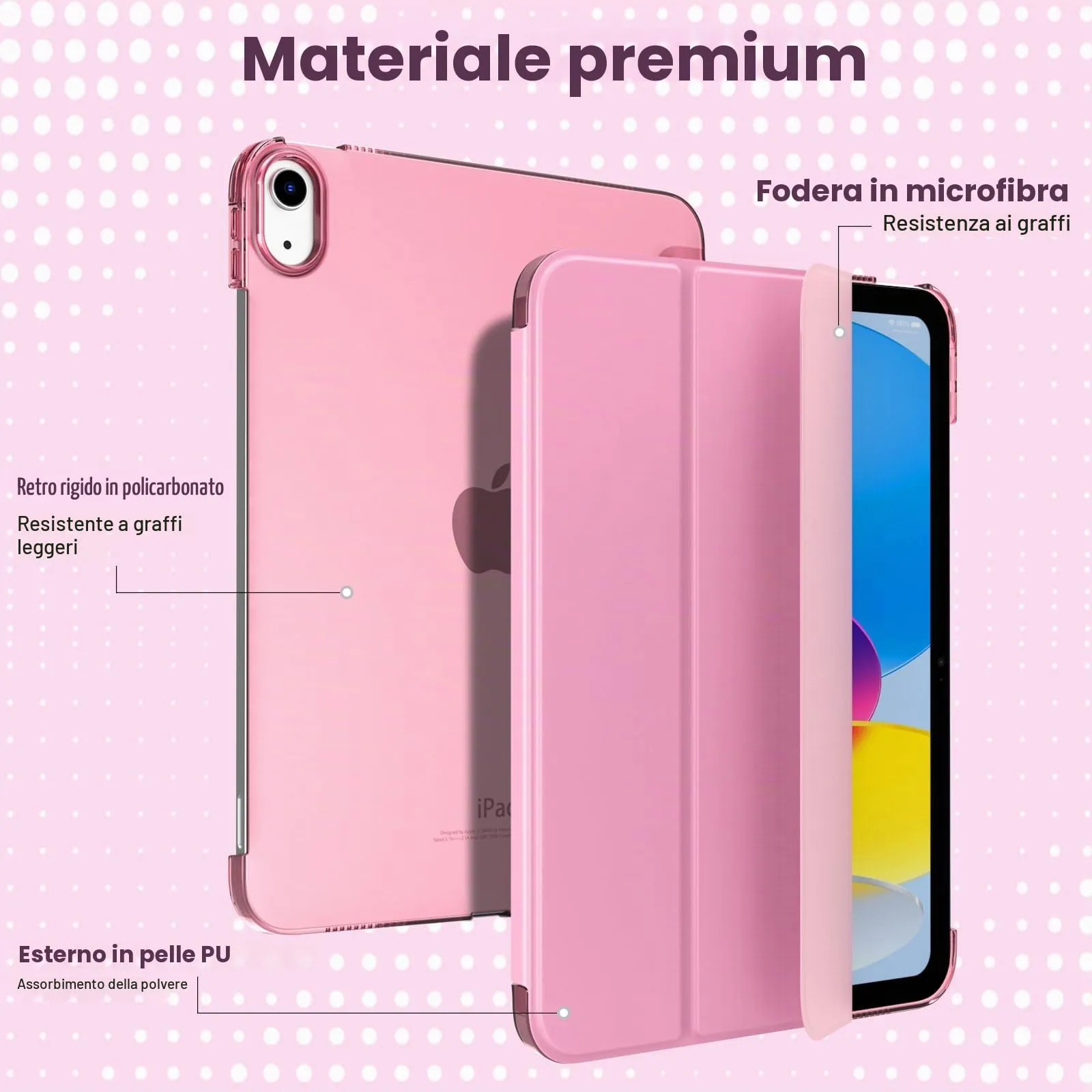 TiMOVO Cover per iPad 11a Generazione 11" (2025) e iPad 10 Generazione 10,9" (2022), Fiore Rosa - immagine 3