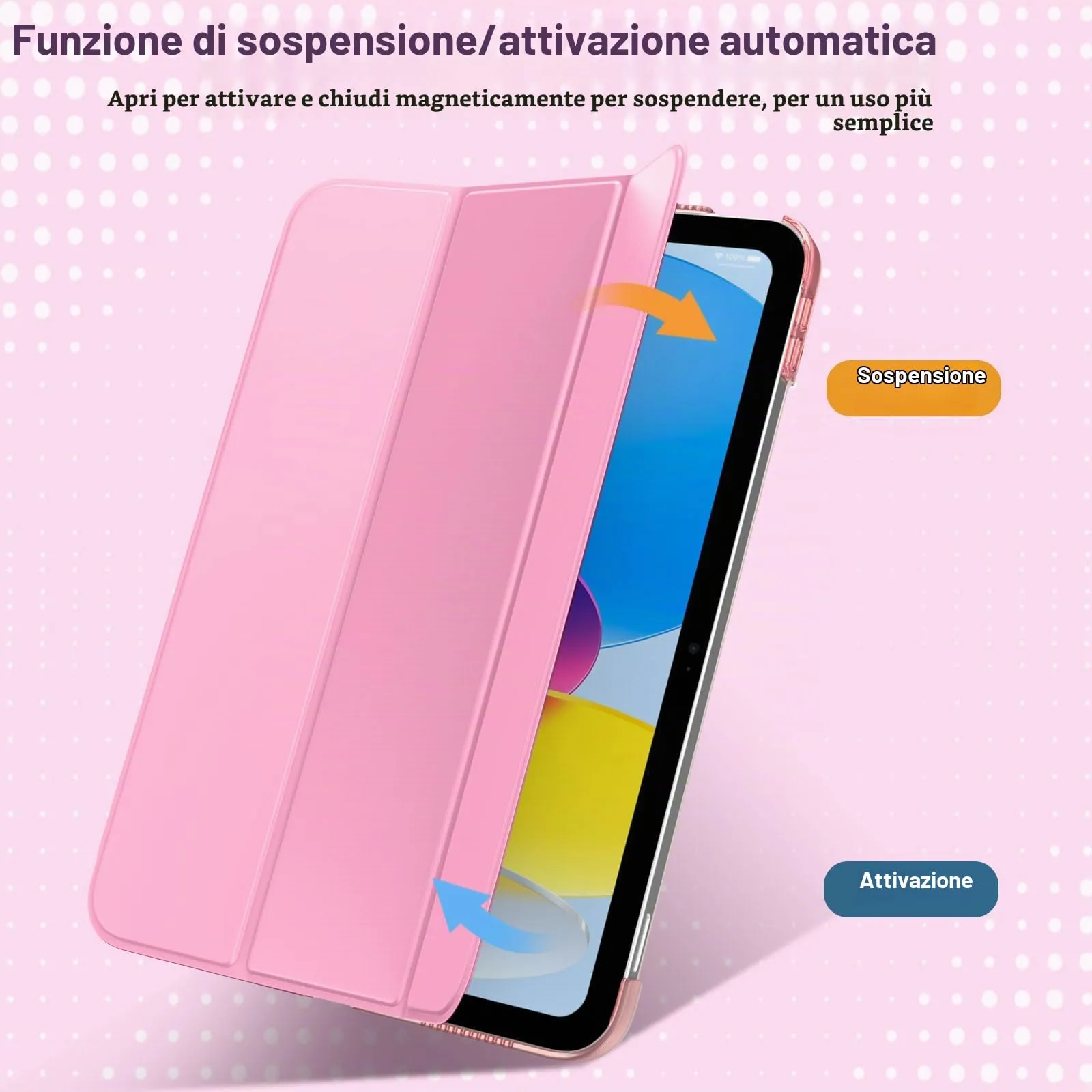 TiMOVO Cover per iPad 11a Generazione 11" (2025) e iPad 10 Generazione 10,9" (2022), Fiore Rosa - immagine 8