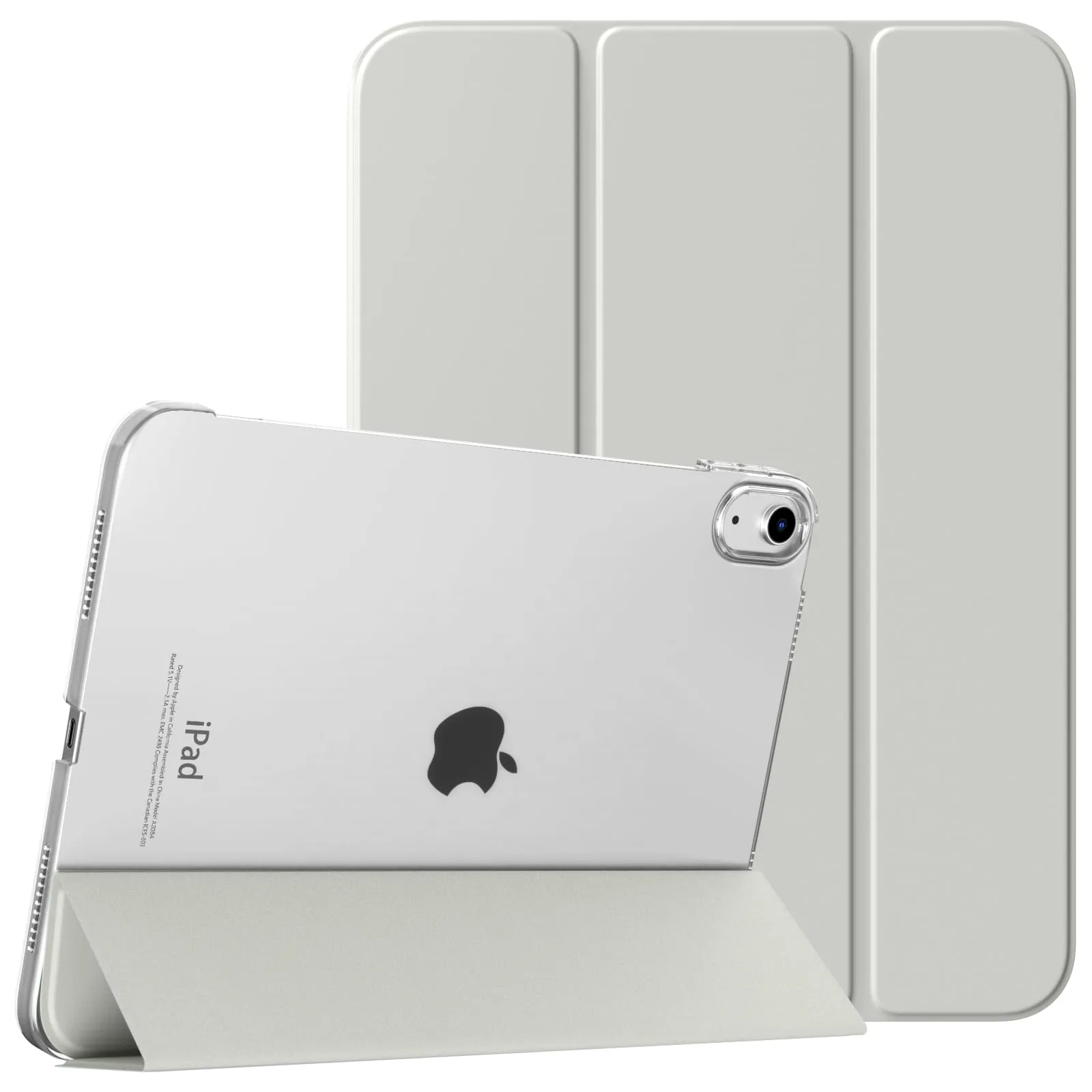 TiMOVO Cover per iPad 11" (A16) e iPad 10 Generazione 10,9", Grigio Albicocca - immagine 1