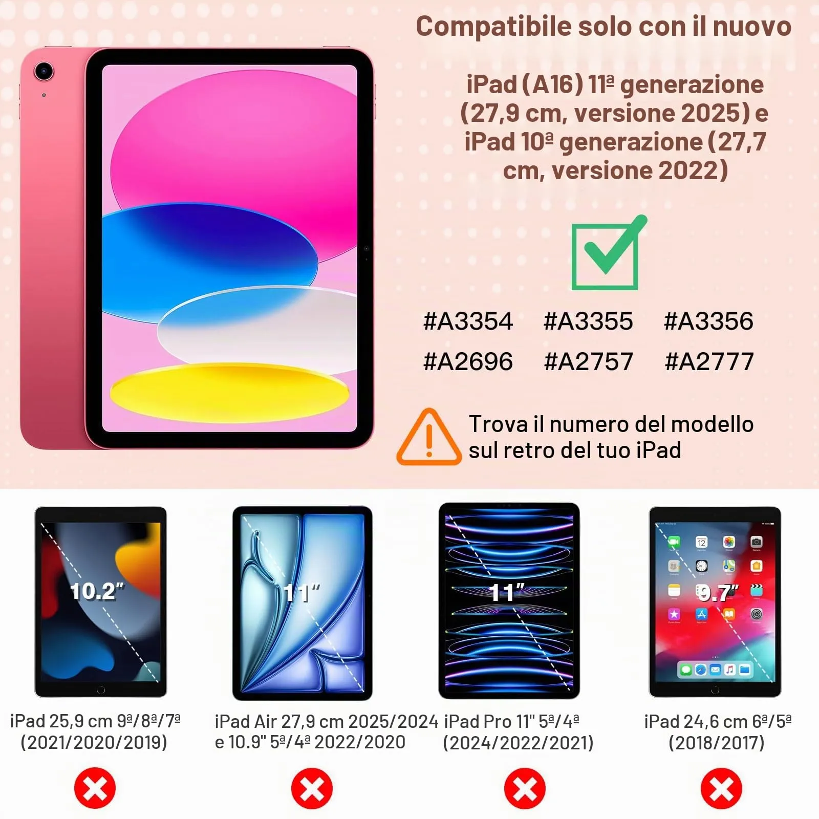 TiMOVO Cover for iPad 11th Gen 11" (A16) and iPad 10th Gen 10.9", Bouquet Rigoglioso - immagine 2