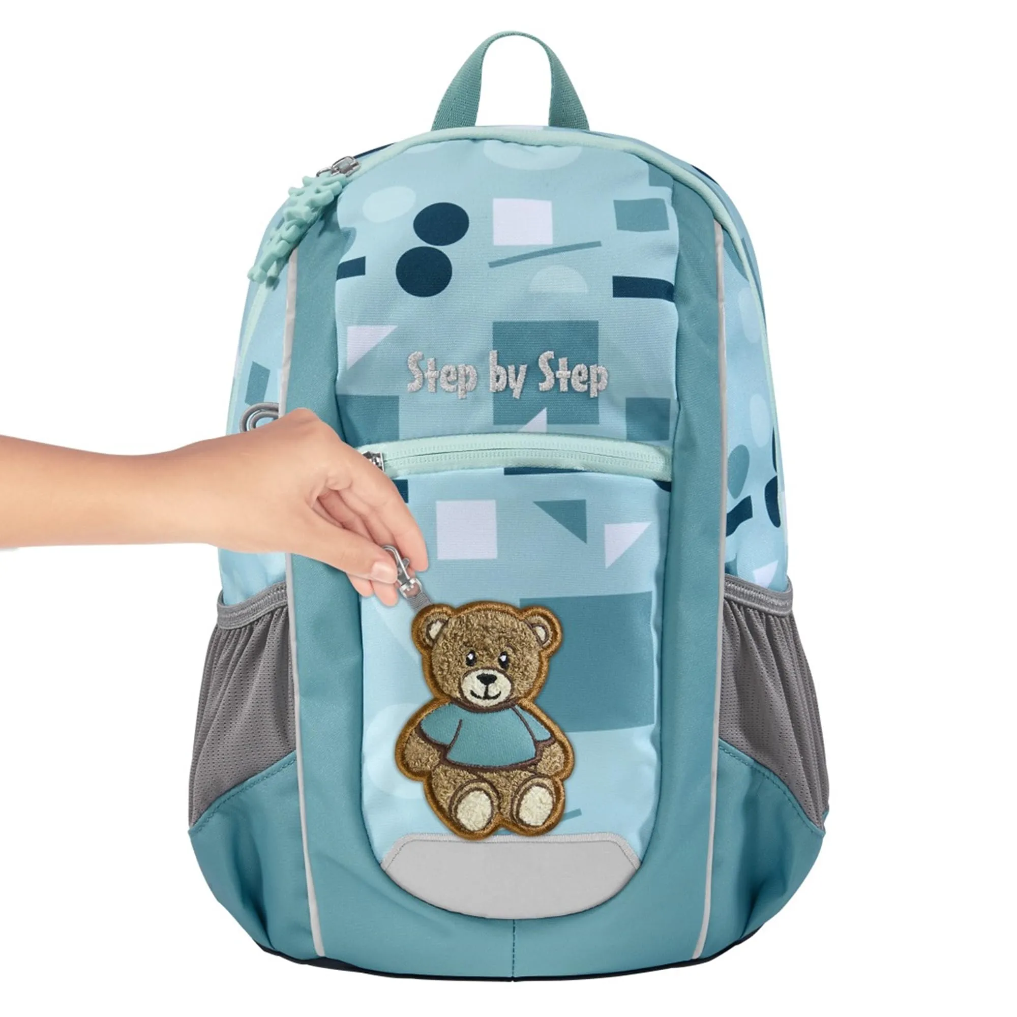 Step by Step Kiga Mags Applicazione Magnetica con Moschettone Teddy Carlo - Marrone - immagine 3