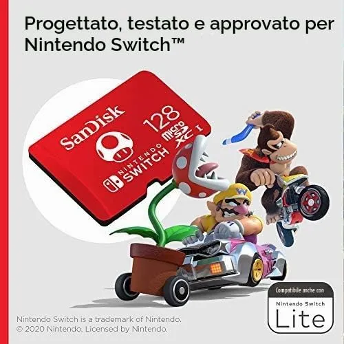 SanDisk 128 GB microSDXC per Nintendo Switch, UHS-I Class 10 U3, fino a 100 MB/s - immagine 3