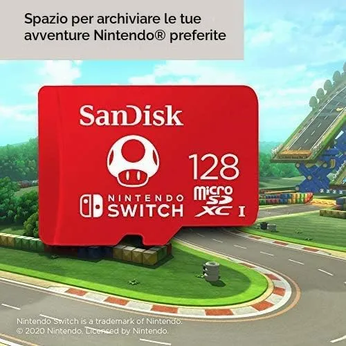 SanDisk 128 GB microSDXC per Nintendo Switch, UHS-I Class 10 U3, fino a 100 MB/s - immagine 4