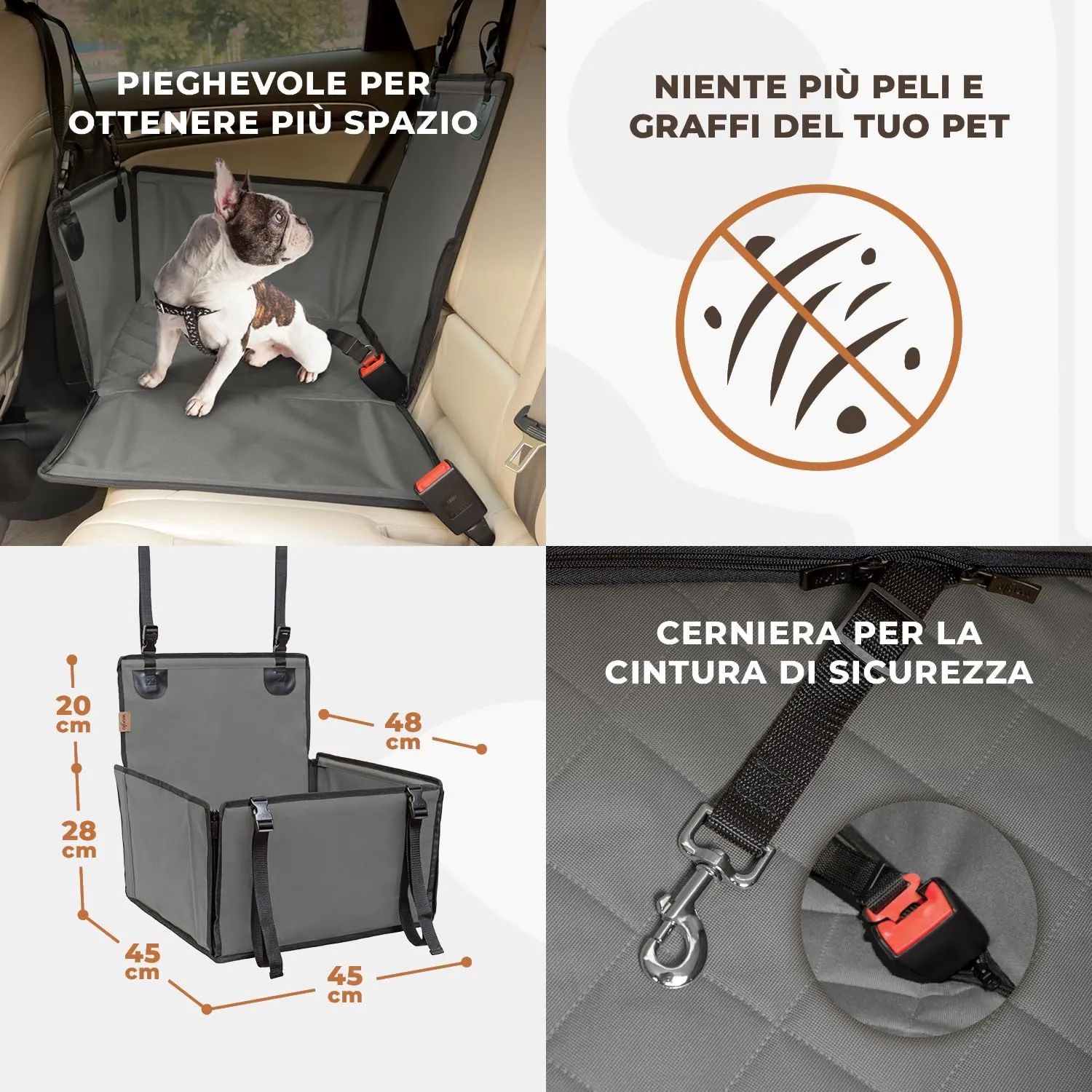 Wuglo Seggiolino Auto Cane Taglia S fino a 12 kg - immagine 6
