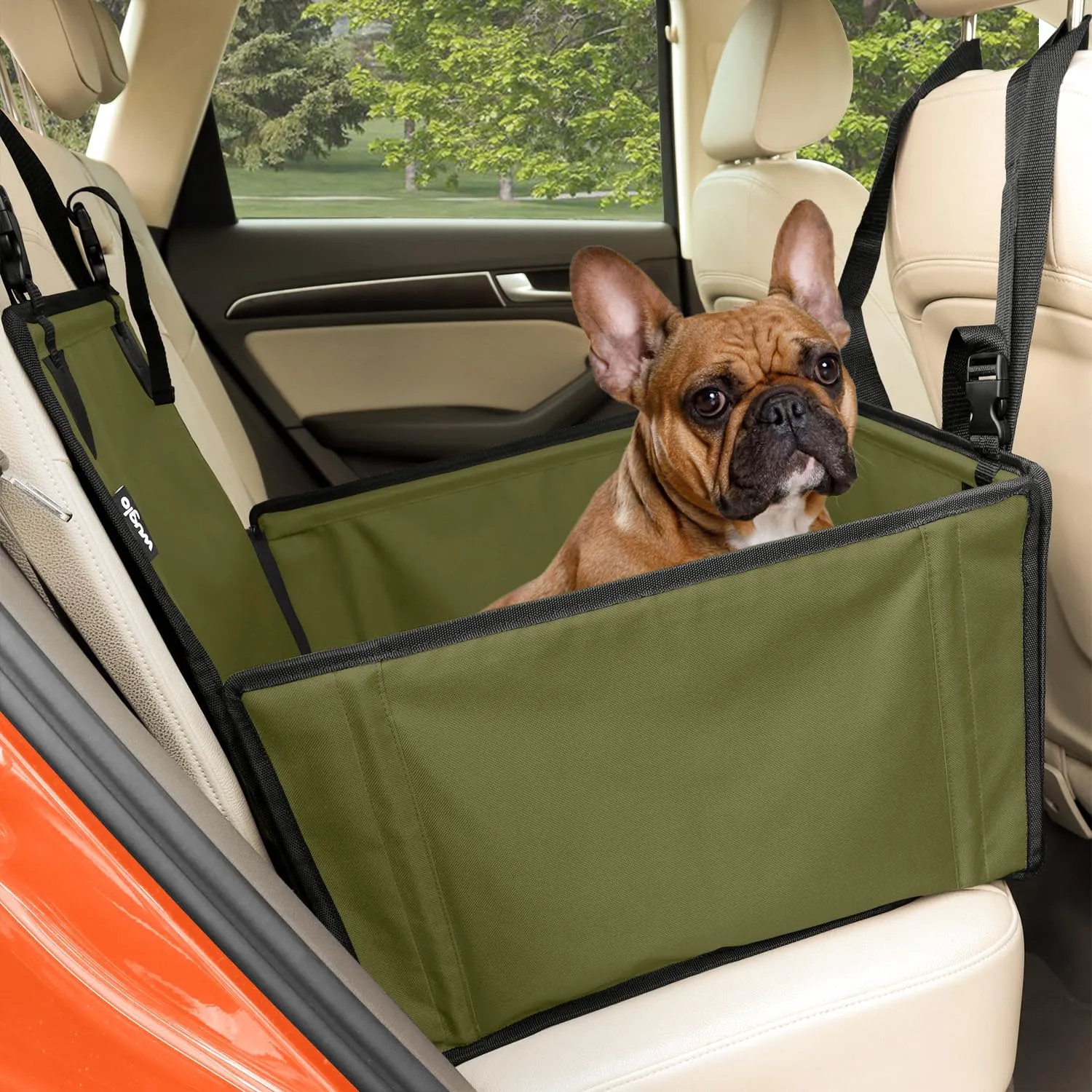 Wuglo Seggiolino Auto Cane Taglia S fino a 12 kg - Khaki - immagine 1
