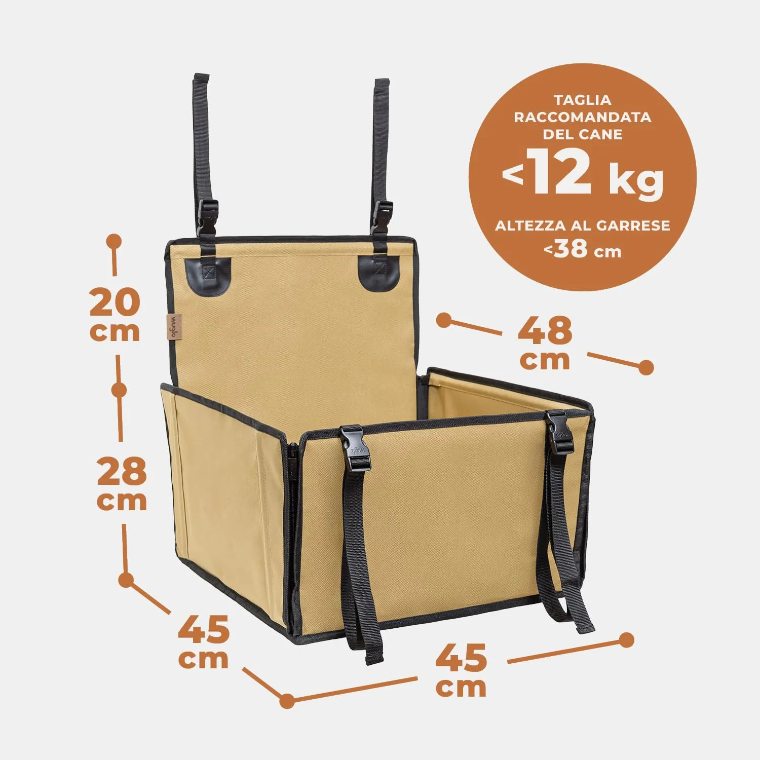 Wuglo Seggiolino Auto Cane Taglia S fino a 12 kg - immagine 8
