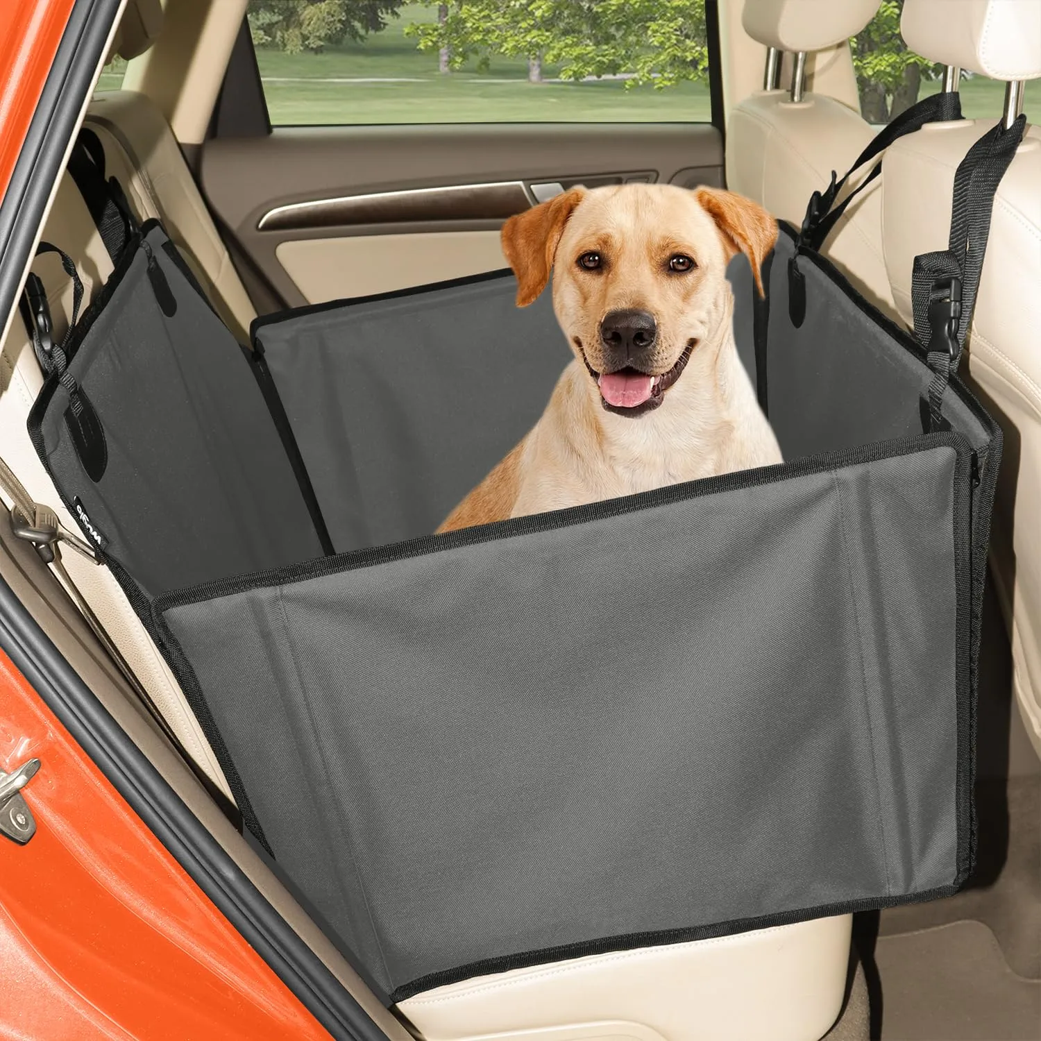 Wuglo Seggiolino Auto Cane Taglia L fino a 26 kg, Grigio - immagine 1