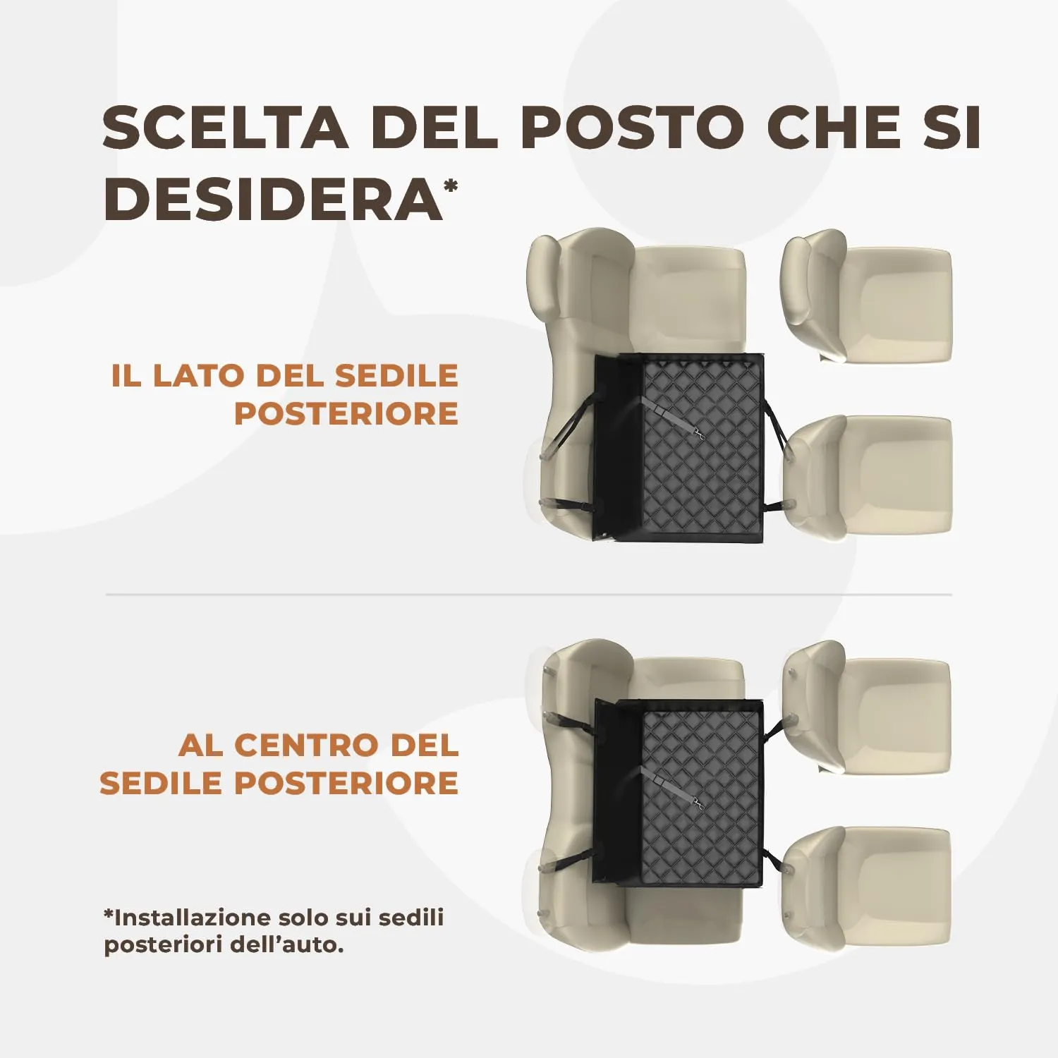Wuglo Seggiolino Auto Cane Taglia L fino a 26 kg, Grigio - immagine 7