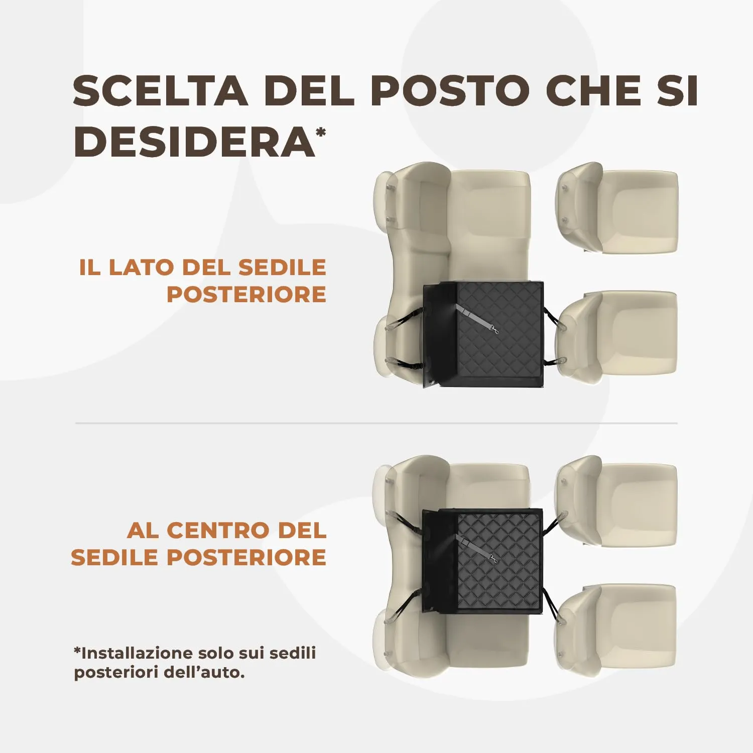 Wuglo Seggiolino Auto Cane Taglia M fino a 18 kg, Beige - immagine 7
