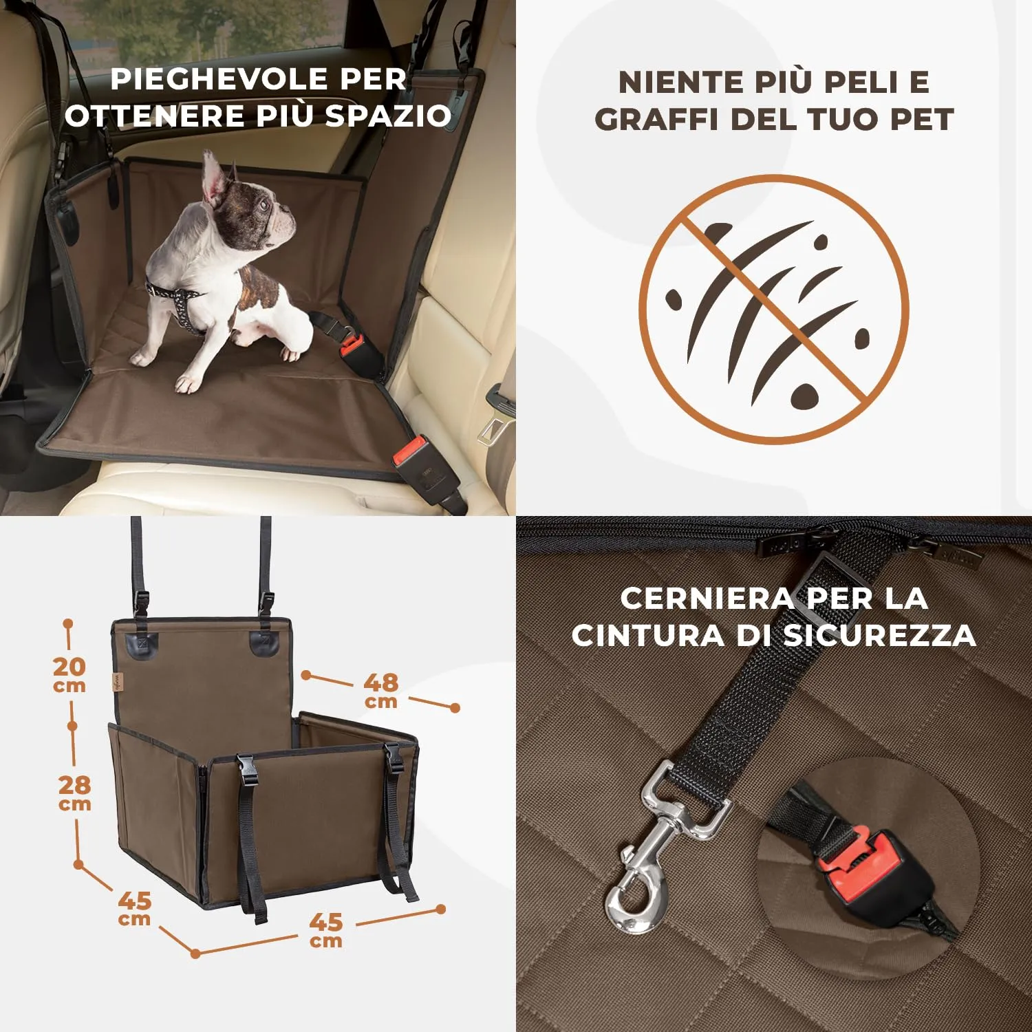 Wuglo Seggiolino Auto Cane Taglia S fino a 12 kg - immagine 6