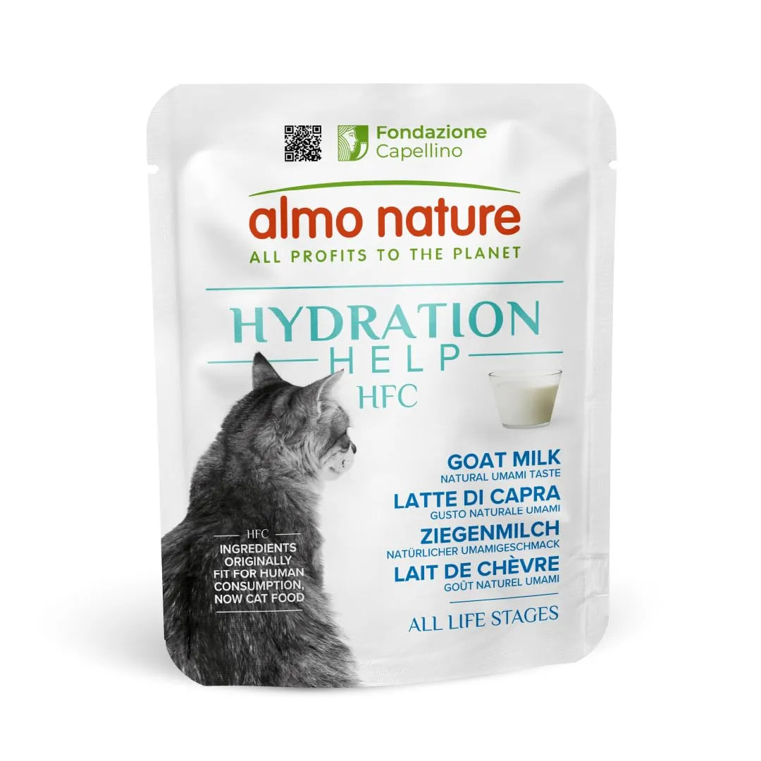 Almo Nature HFC Hydration Help Latte di Capra Alimento Umido per Gatti, 50g, Confezione da 24 - immagine 1