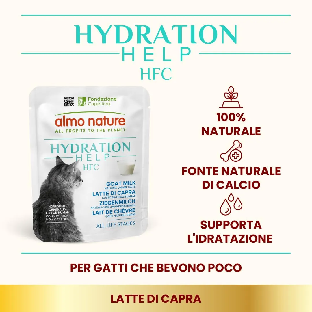 Almo Nature HFC Hydration Help Latte di Capra Alimento Umido per Gatti, 50g, Confezione da 24 - immagine 2