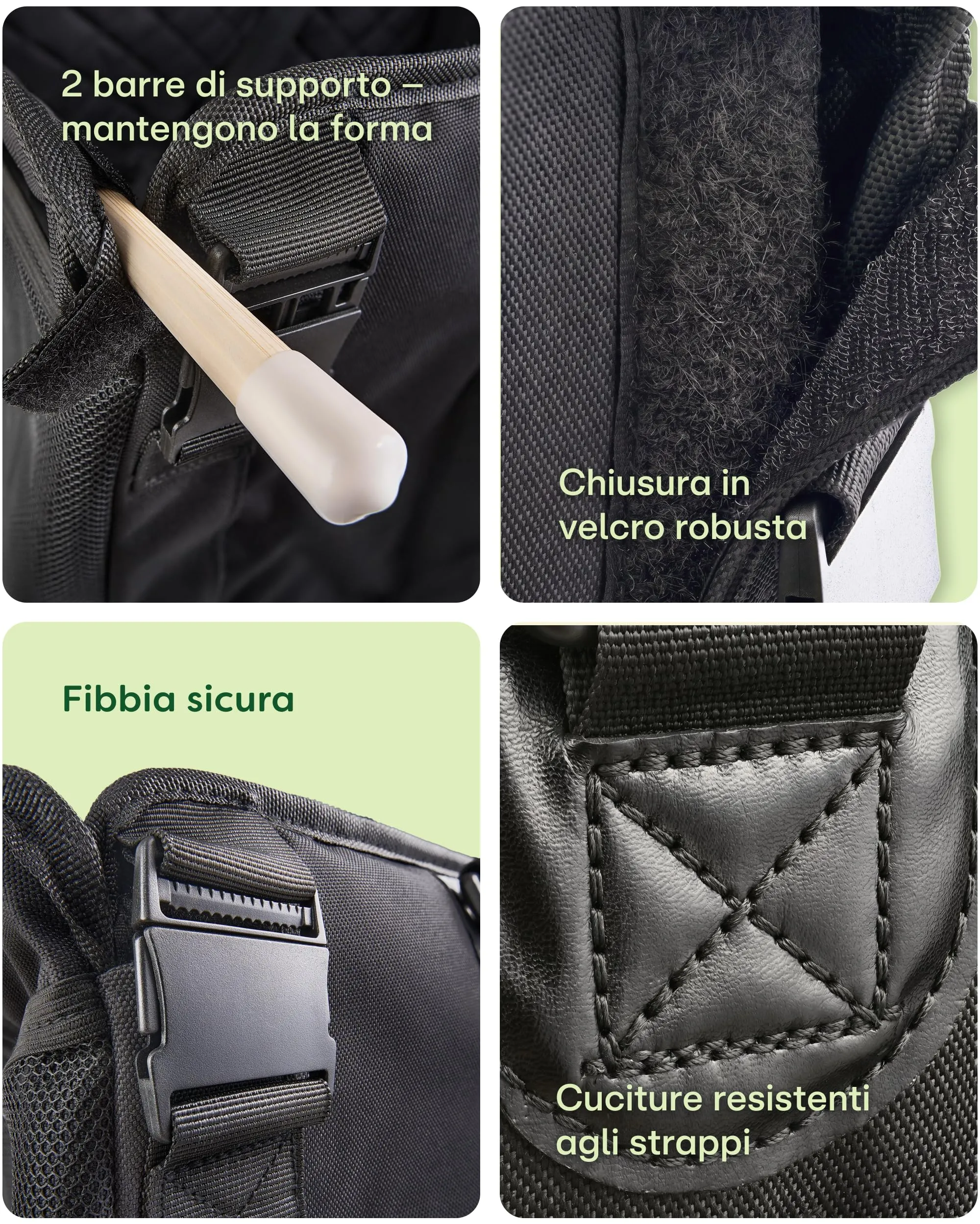 Knupis Seggiolino Auto per Cani Grande Taglia, Idrorepellente e Resistente ai Graffi, Nero - immagine 7