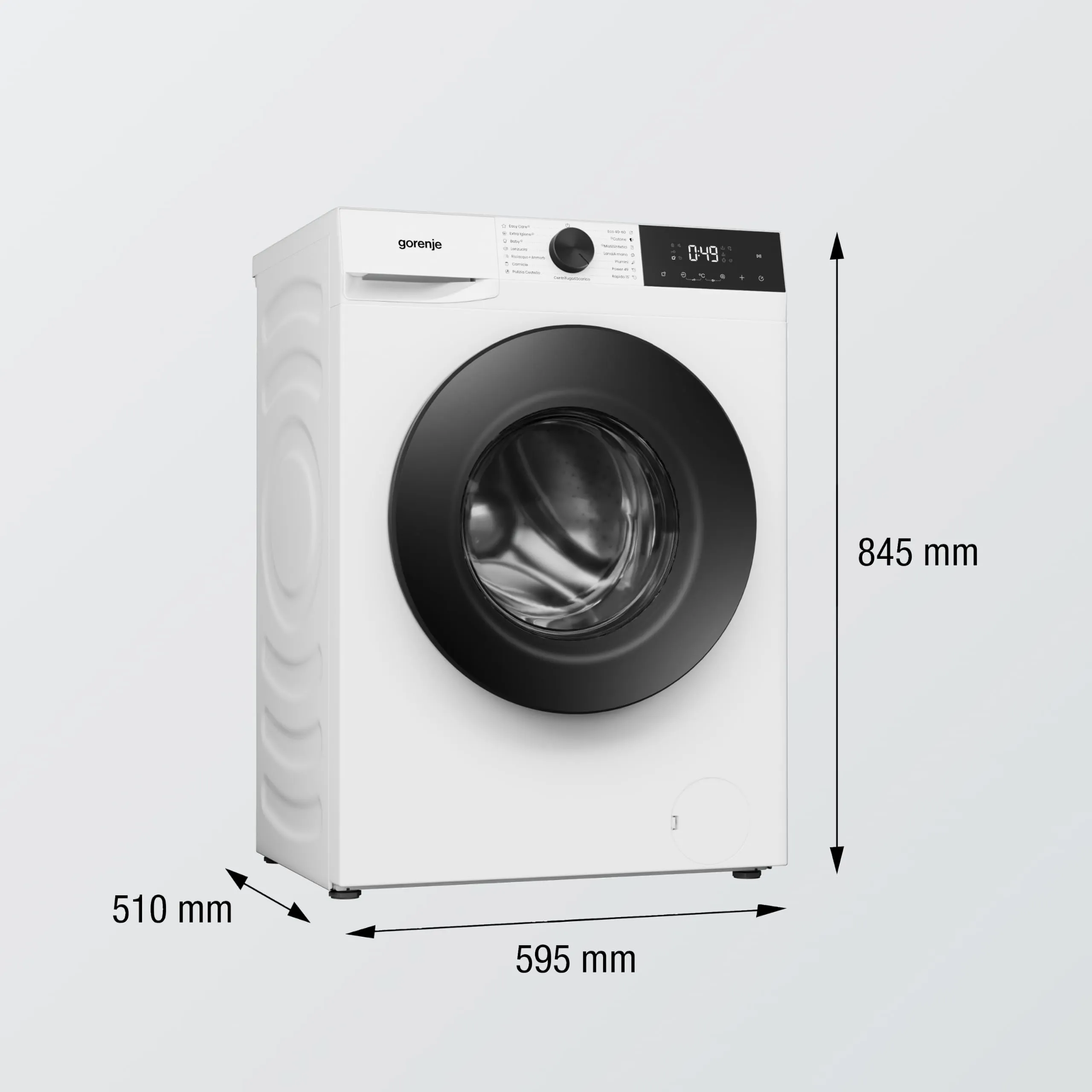 Gorenje WG2P94A22/IT Lavatrice Carica Frontale 9 kg, Vapore, Motore Inverter, Bianco - immagine 2