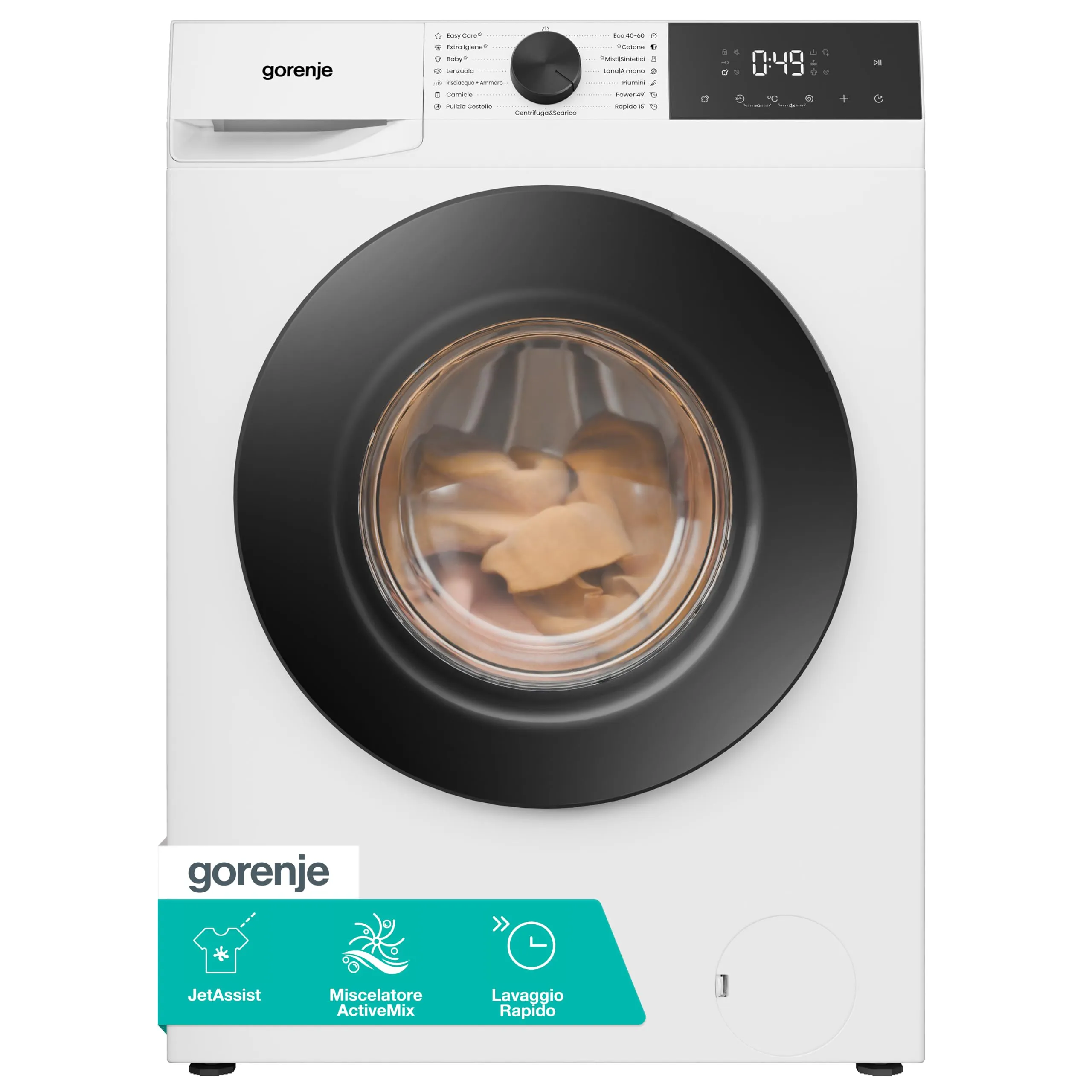 Gorenje WG2PS72A12/IT Lavatrice a Carica Frontale 7 kg, Classe A-10%, Bianco - immagine 1