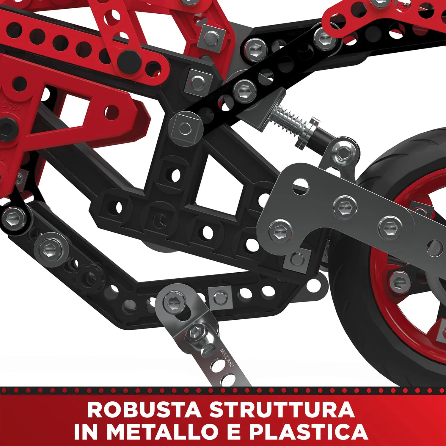 Bandai Meccano Pro Ducati Monster Model Motorcycle Construction Kit - immagine 6