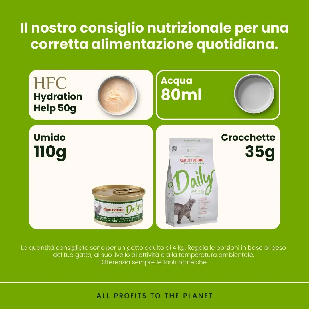 Almo Nature Daily Cibo Umido per Gatti Adulti Mousse Tonno e Pollo, 85 g, Confezione da 24 - immagine 3