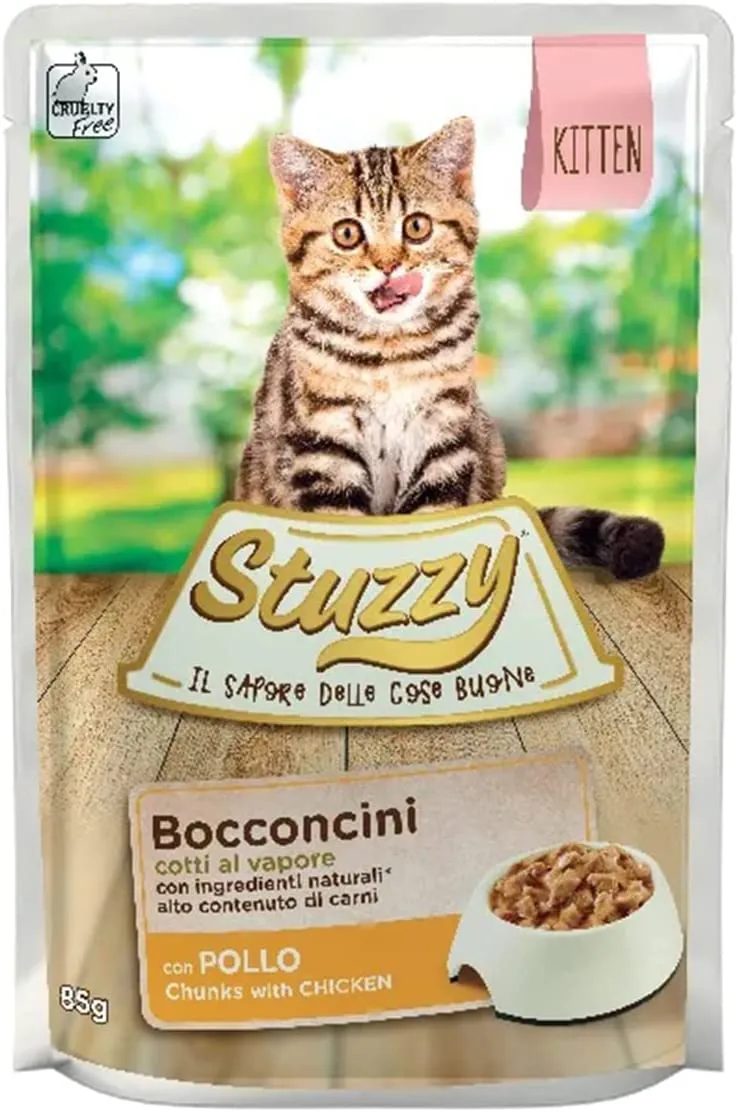 Stuzzy Cibo Umido per Gattini al Pollo in Bocconcini, 24 buste da 85g - immagine 5