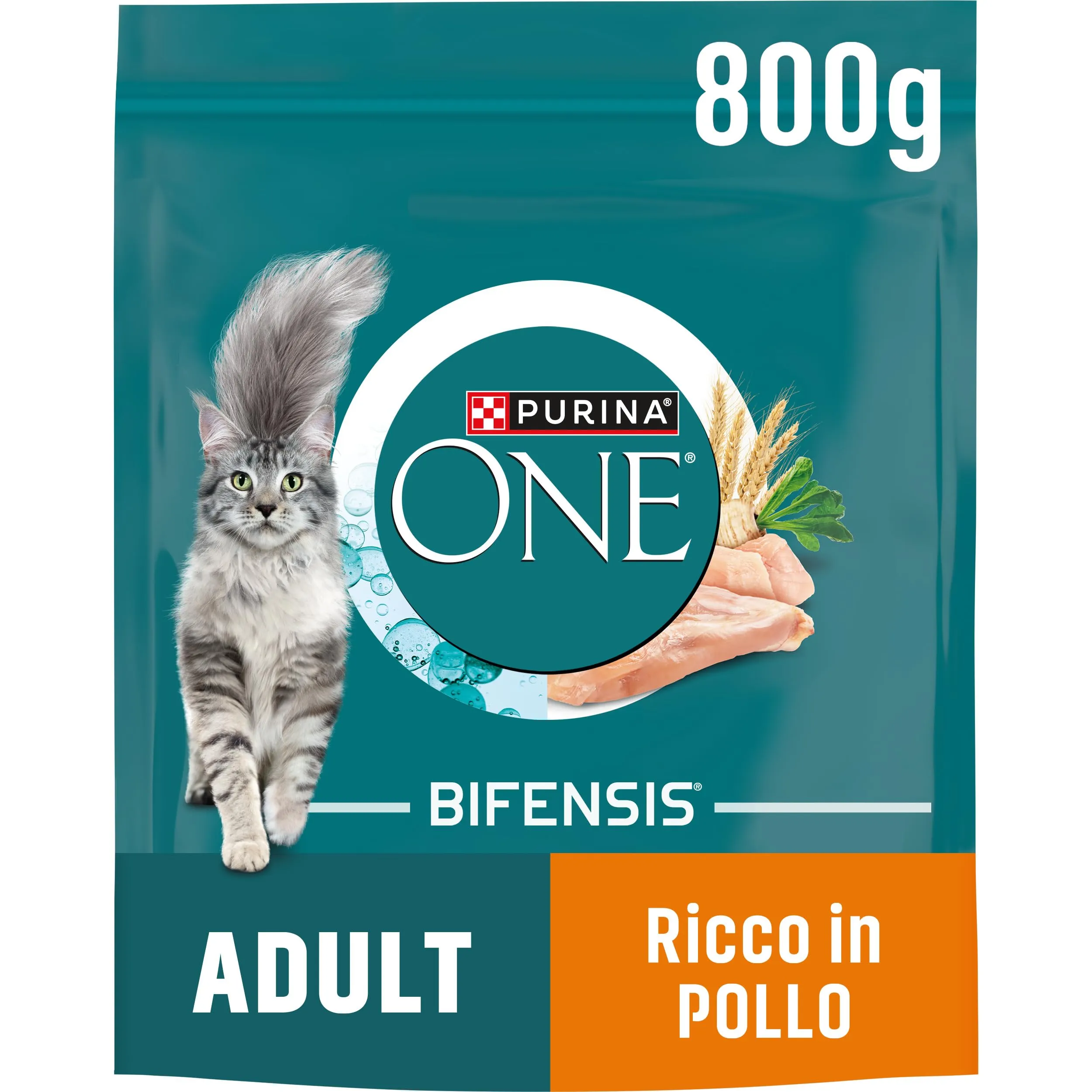 Purina One Bifensis Crocchette per Gatti Adulti Pollo e Cereali Integrali, 8 x 800g - immagine 4