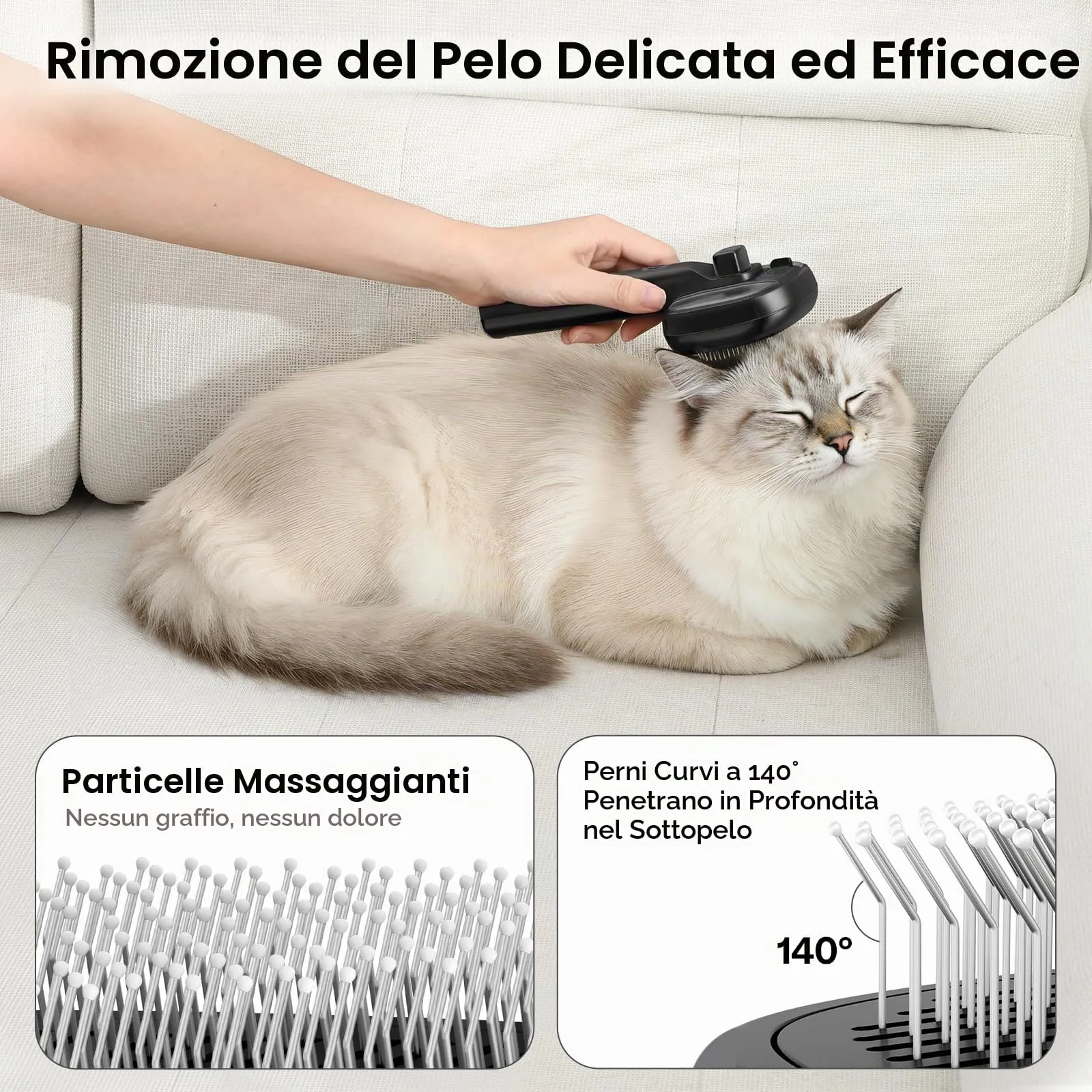 Pecute Spazzola a Vapore per Gatti e Cani - immagine 6