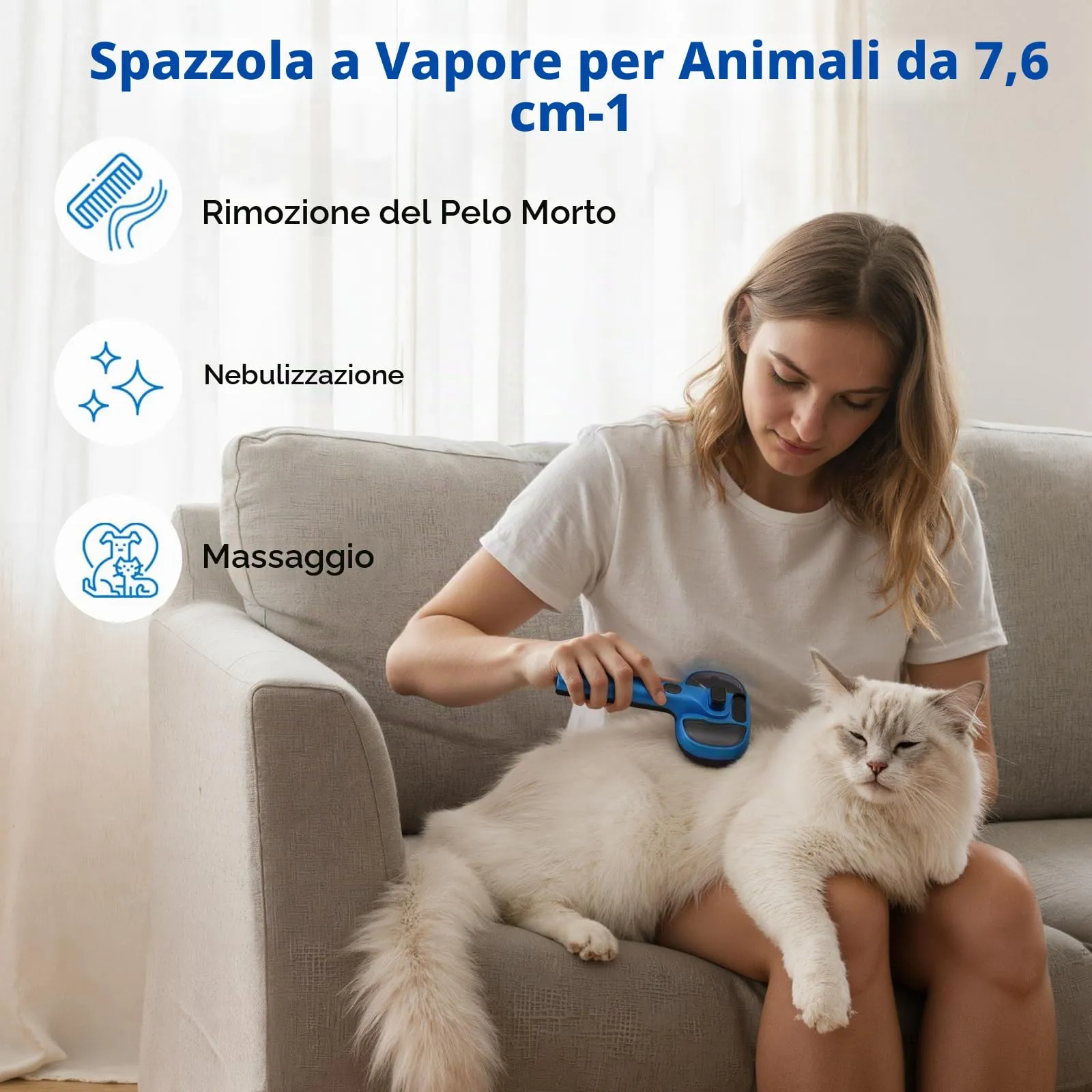Pecute Spazzola a Vapore per Gatti e Cani - immagine 2