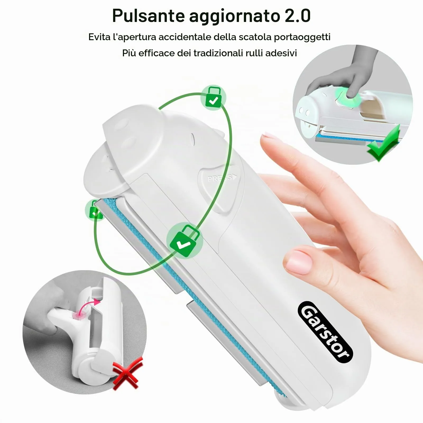 Garstor Spazzola Togli Peli Animali per Cani e Gatti, Blu - immagine 2