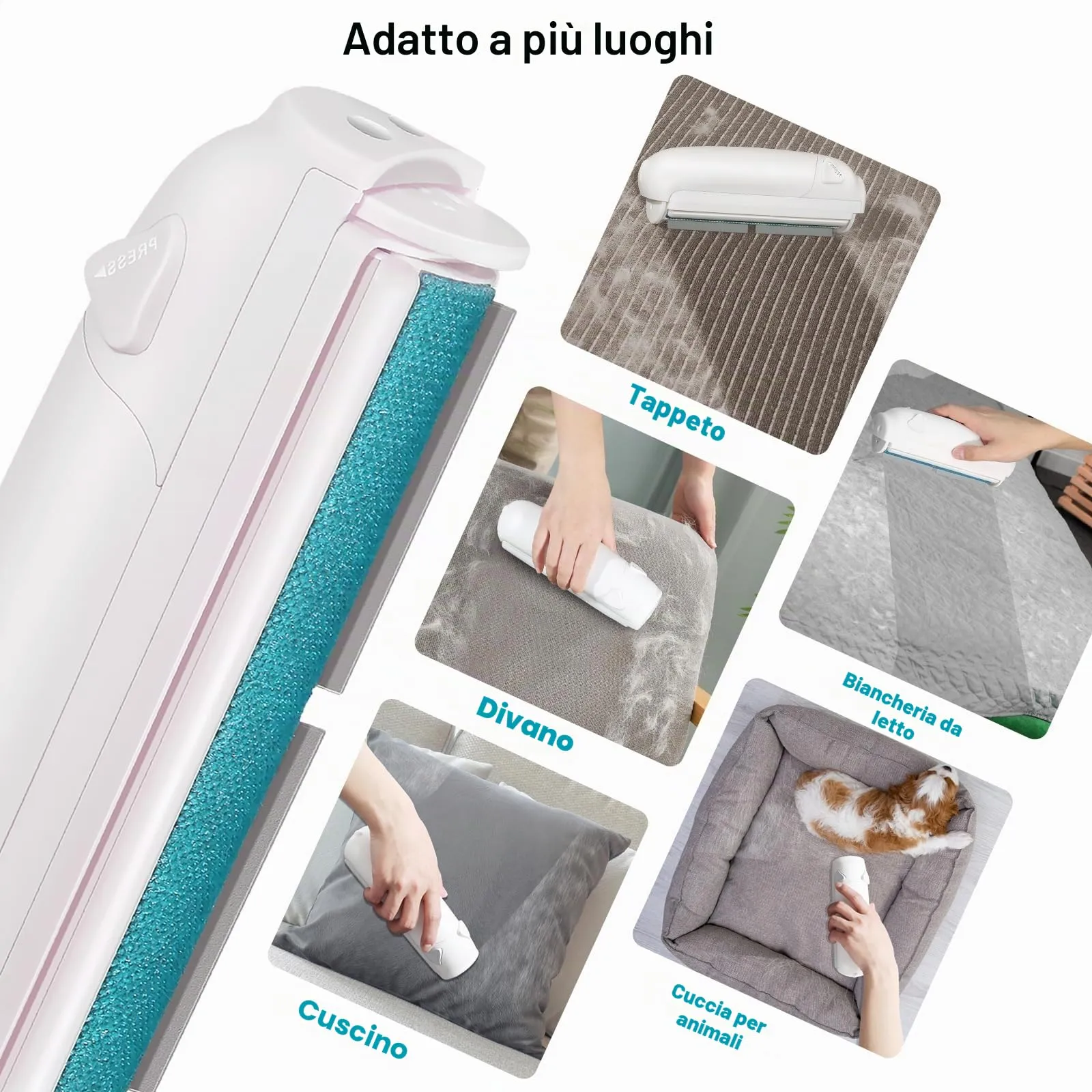 Garstor Spazzola Togli Peli Animali per Cani e Gatti, Blu - immagine 4
