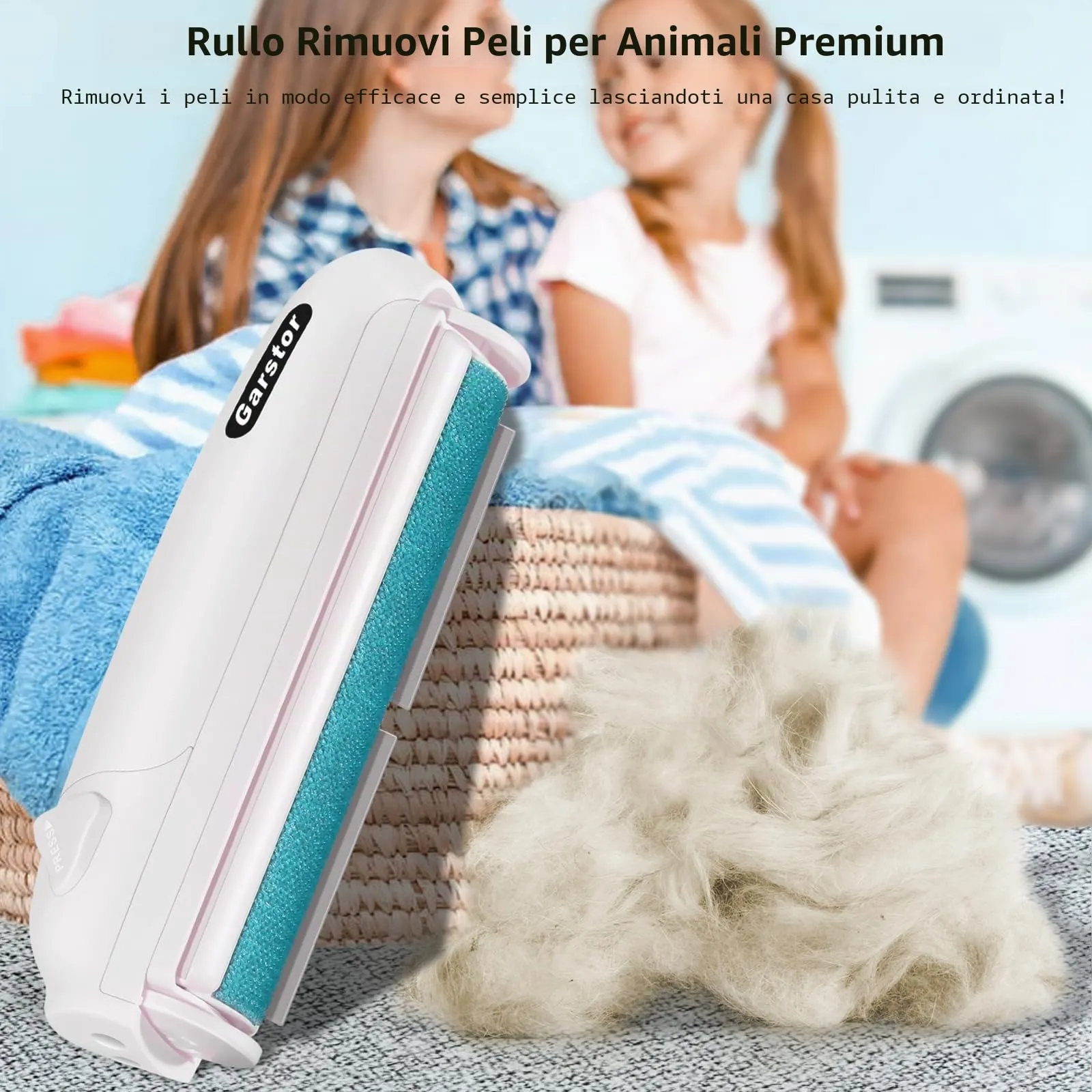 Garstor Spazzola Togli Peli Animali per Cani e Gatti, Blu - immagine 5