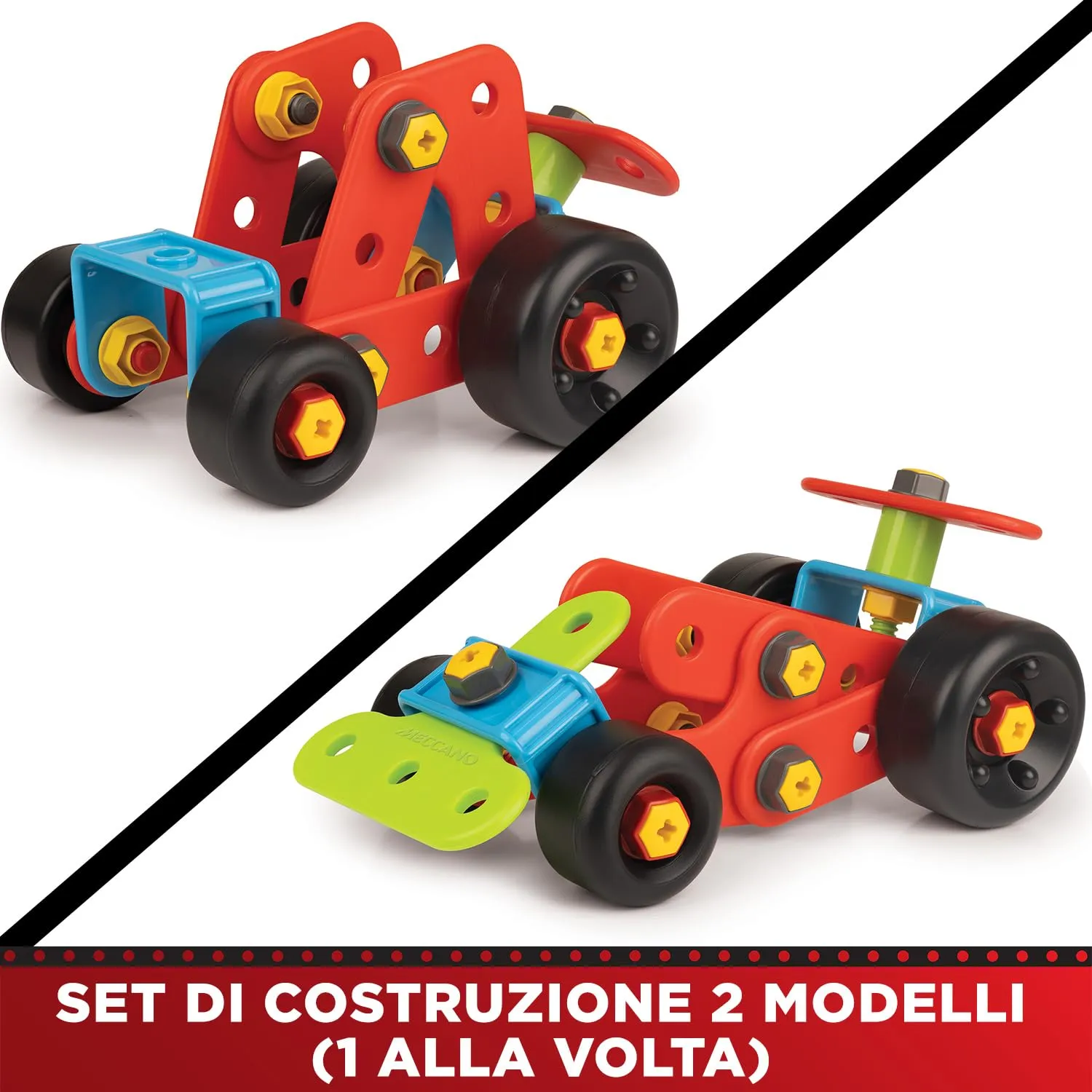 Bandai Meccano Auto da Corsa e Trattore 2 in 1 Set Costruzioni - immagine 2