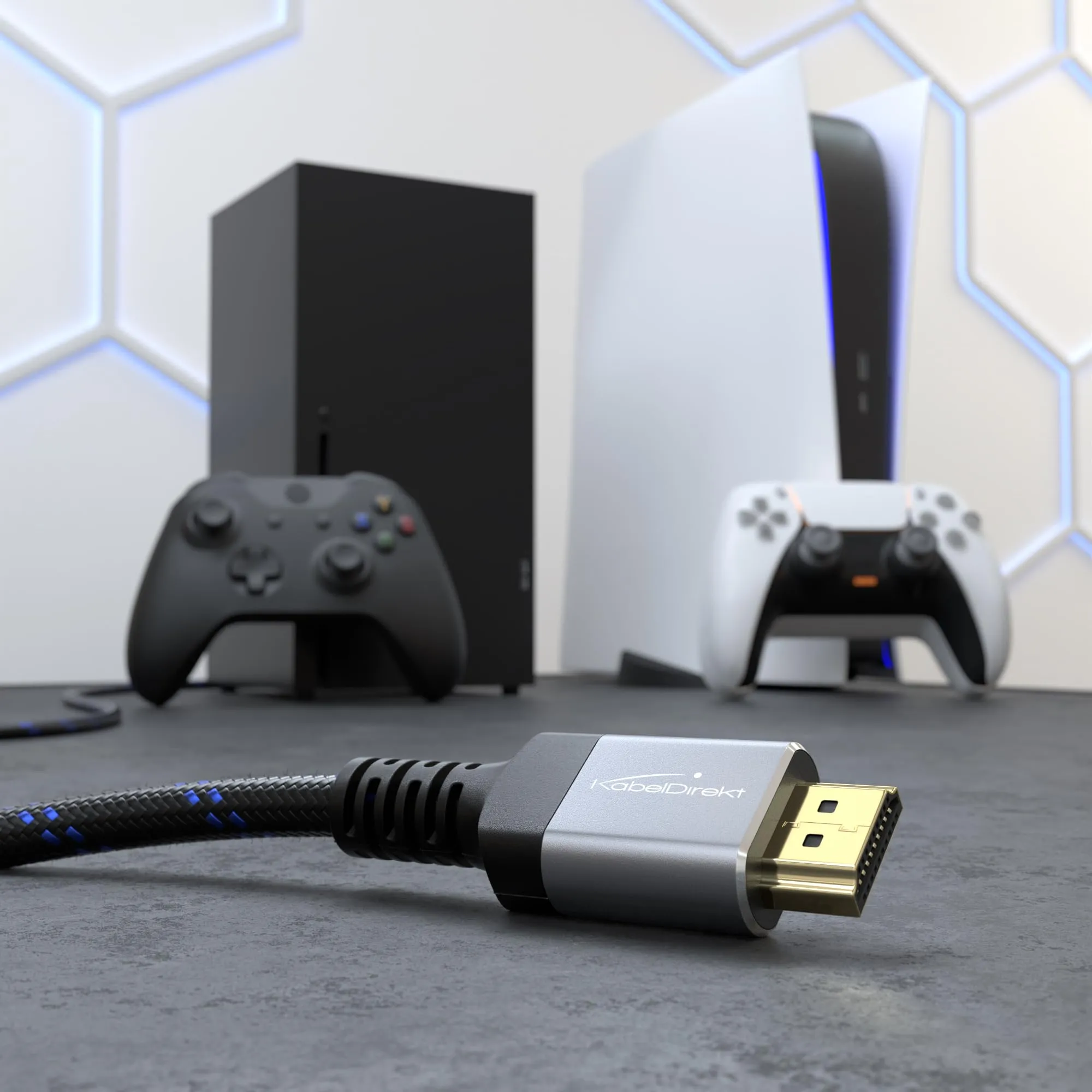 KabelDirekt Cavo HDMI 8K/4K, 3m, Nylon e Metallo - immagine 5