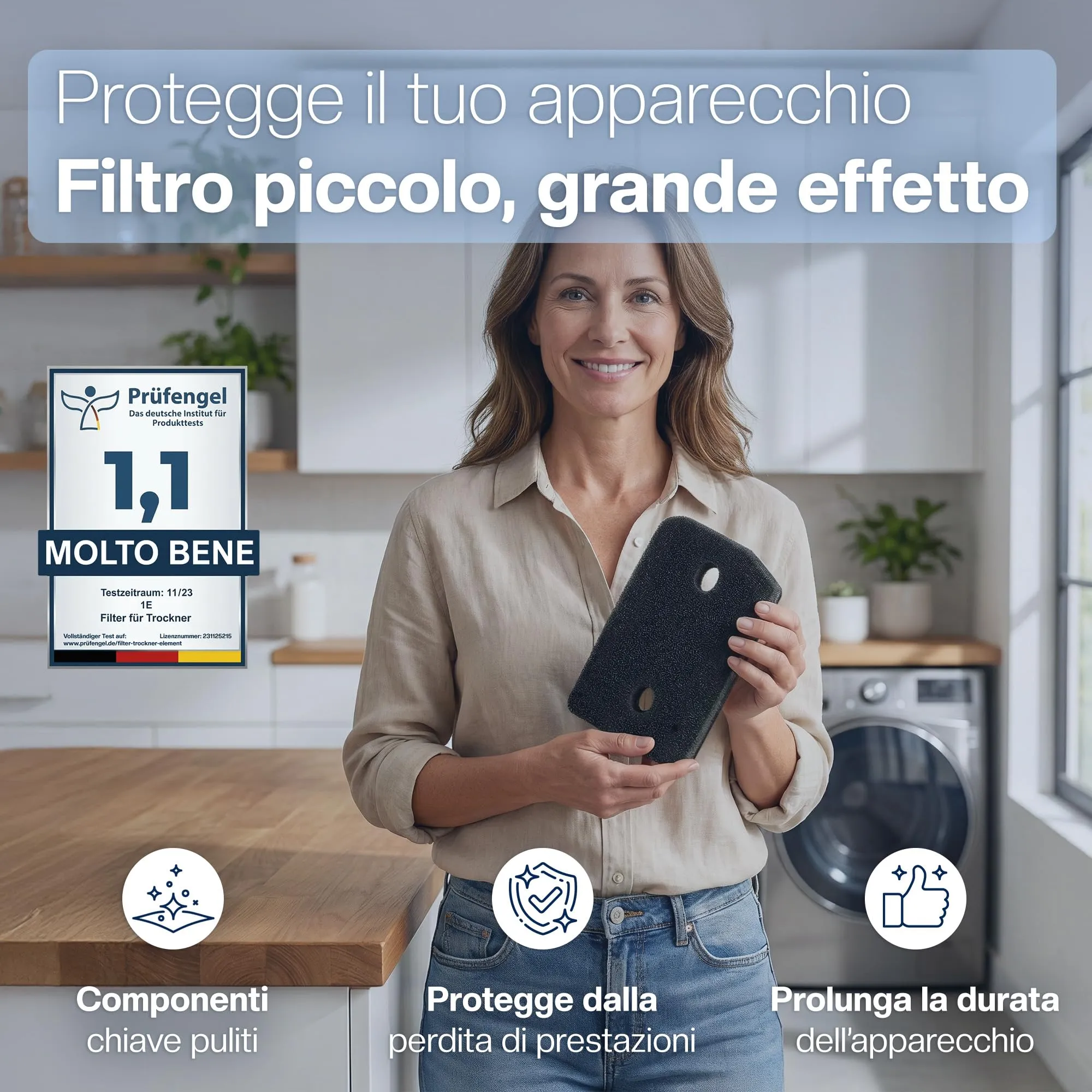 1E Filtri per asciugatrice Miele T1, sostituisce 9164761 (set da 3) - immagine 5