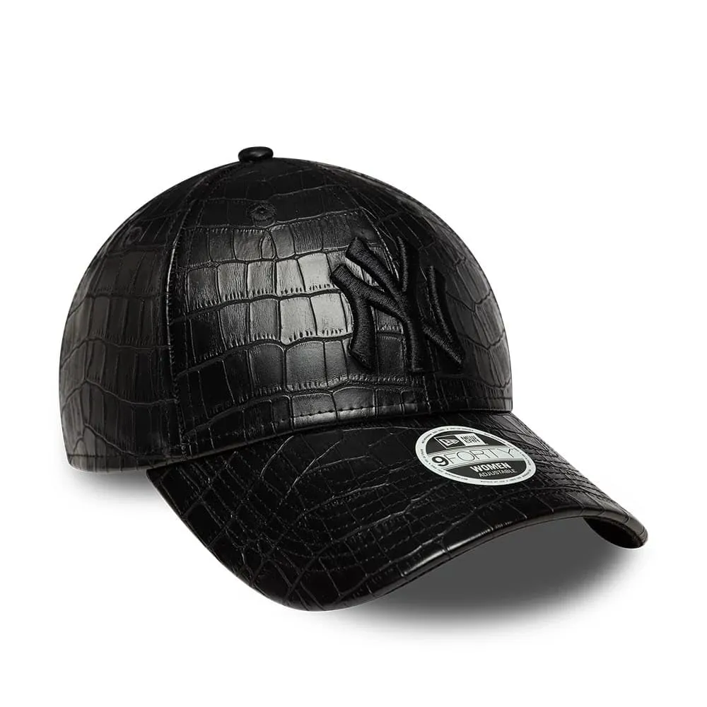 New Era New York Yankees Pattern PU 9Forty Cap - Black - immagine 3