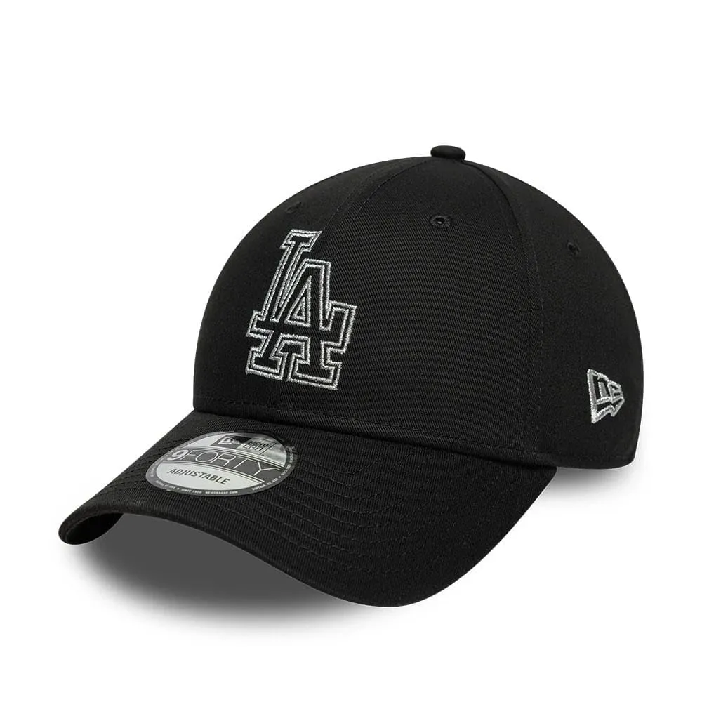 New Era 9Forty Metallic Outline Los Angeles Dodgers - Nero - immagine 1