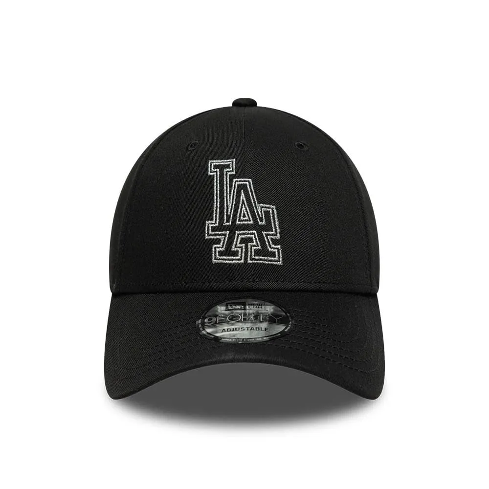 New Era 9Forty Metallic Outline Los Angeles Dodgers - Nero - immagine 2