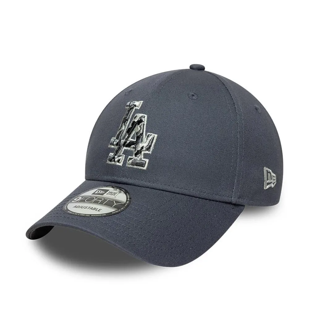 New Era Los Angeles Dodgers Outline Camo 9Forty Cap - Grey - immagine 1