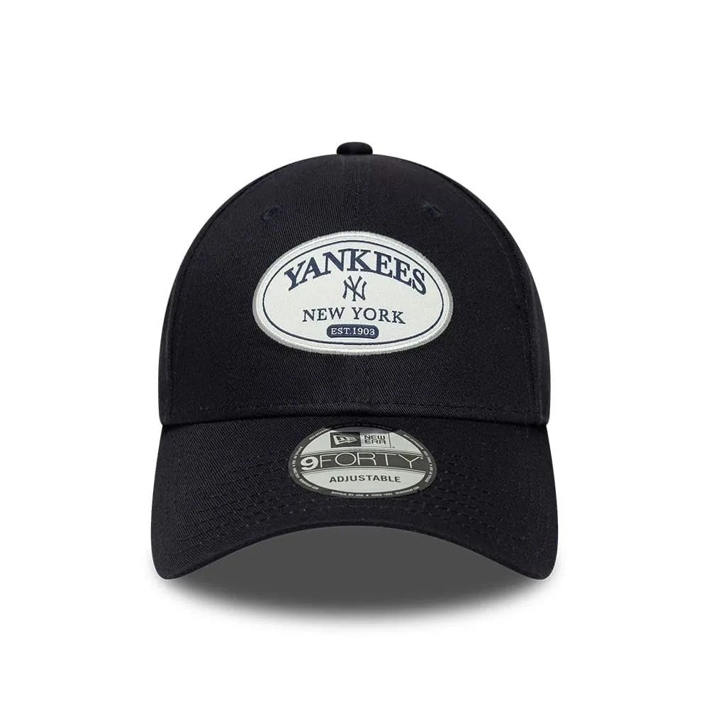 New Era New York Yankees MLB Patch 9Forty Adjustable Cap - Navy Blue - immagine 2
