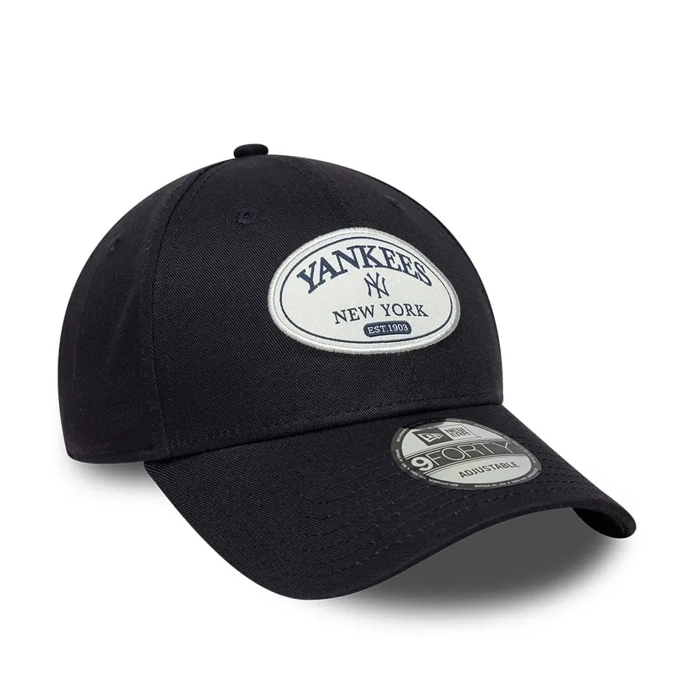 New Era New York Yankees MLB Patch 9Forty Adjustable Cap - Navy Blue - immagine 3