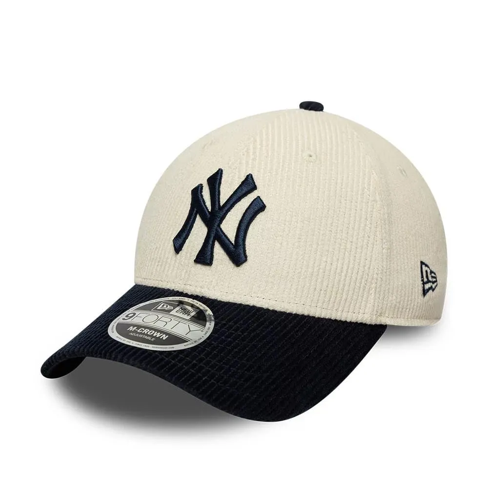 New Era New York Yankees Cord 9Forty Adjustable M-Crown Bianco - immagine 1